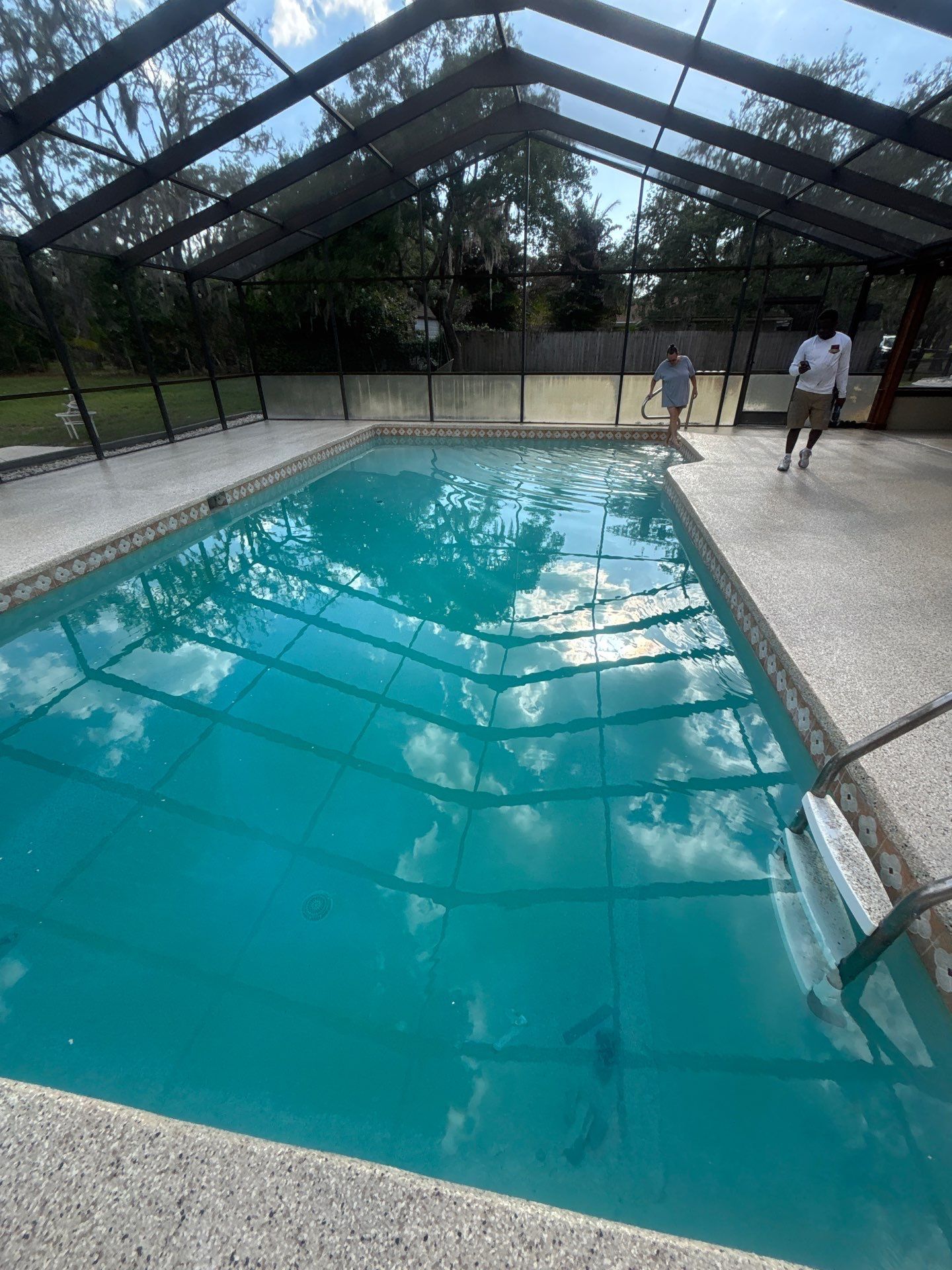 New Port Richey Pool Deck Transformation by Performance Floors & Coating