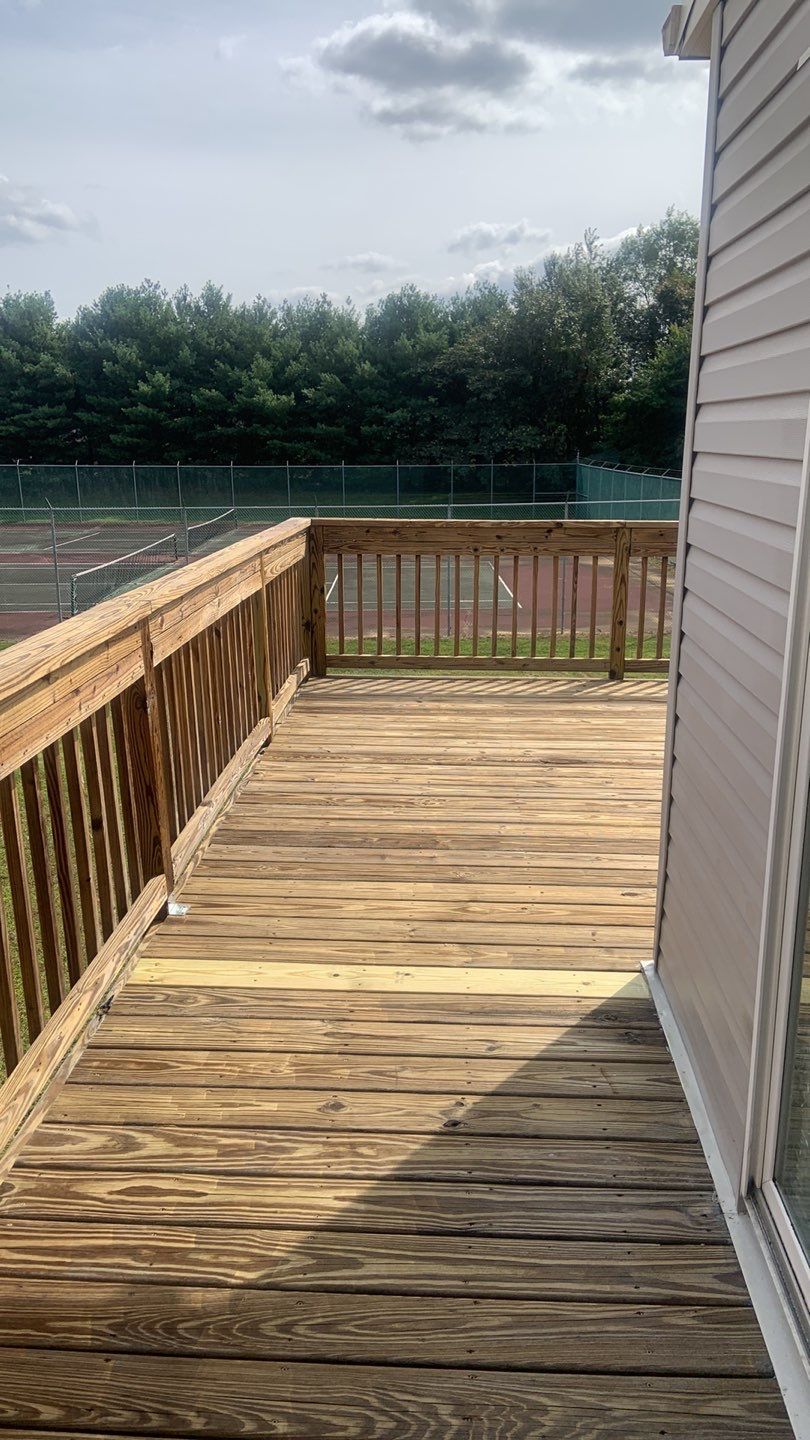 Deck Refinishing using Powerwasher by A1 NERDY HOMES LLC