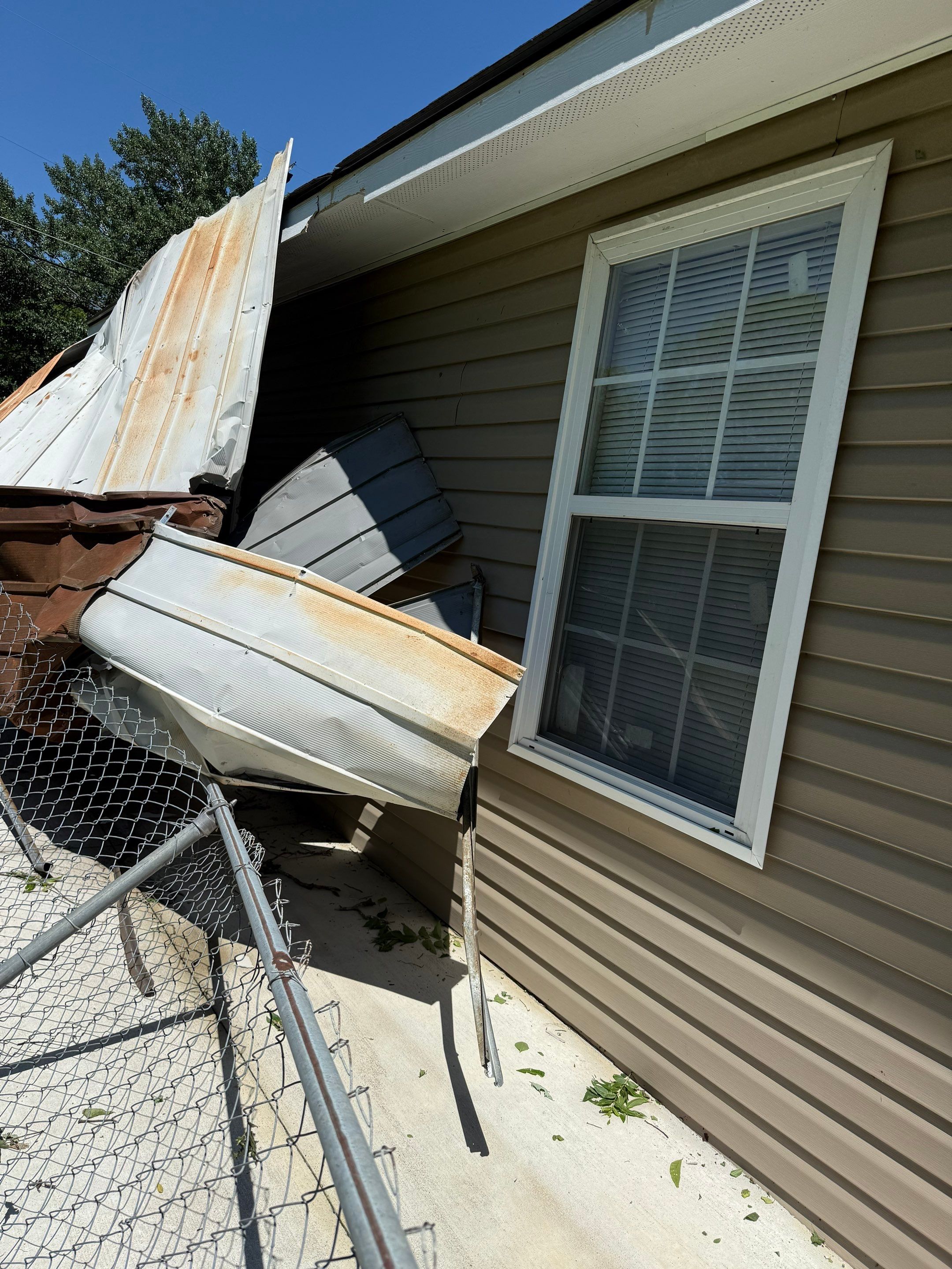 Hail damage & tornado damage restoration.  by In & Out Construction & Remodeling, LLC