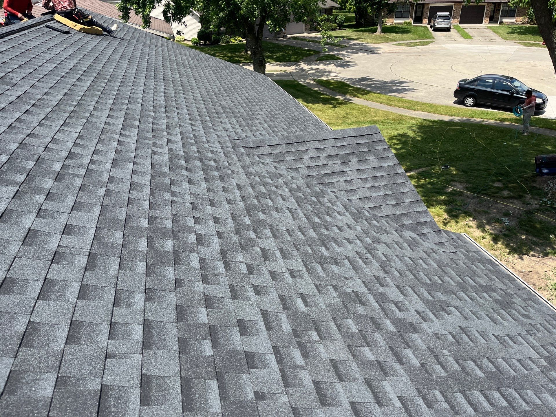 Residential Roofing Installation using GAF Timberline HDZ Charcoal by Nitro Roofing and Construction