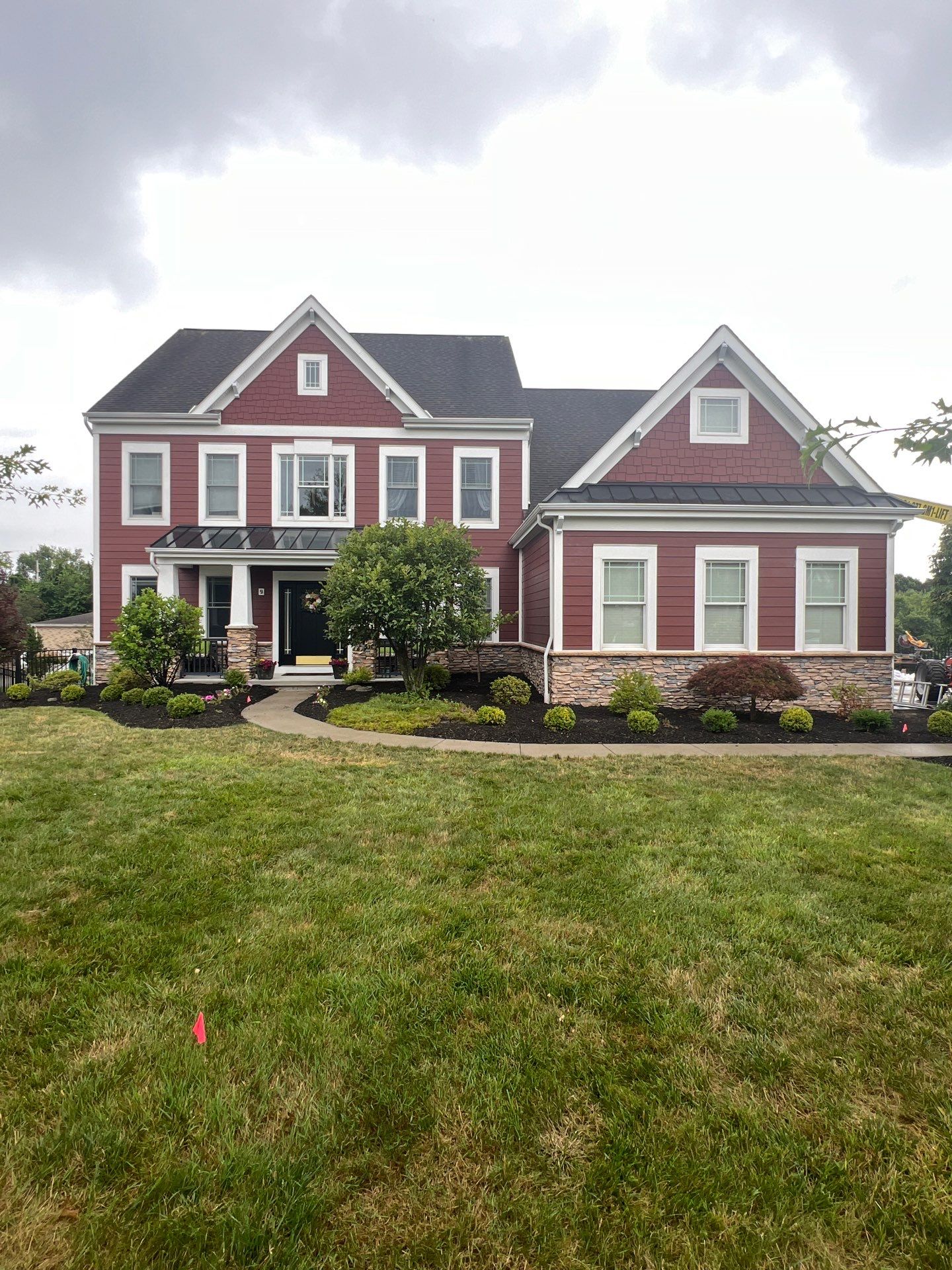 Countrylane Red James Hardie Siding Replacement in Franklin Park by Knockout Home Solutions