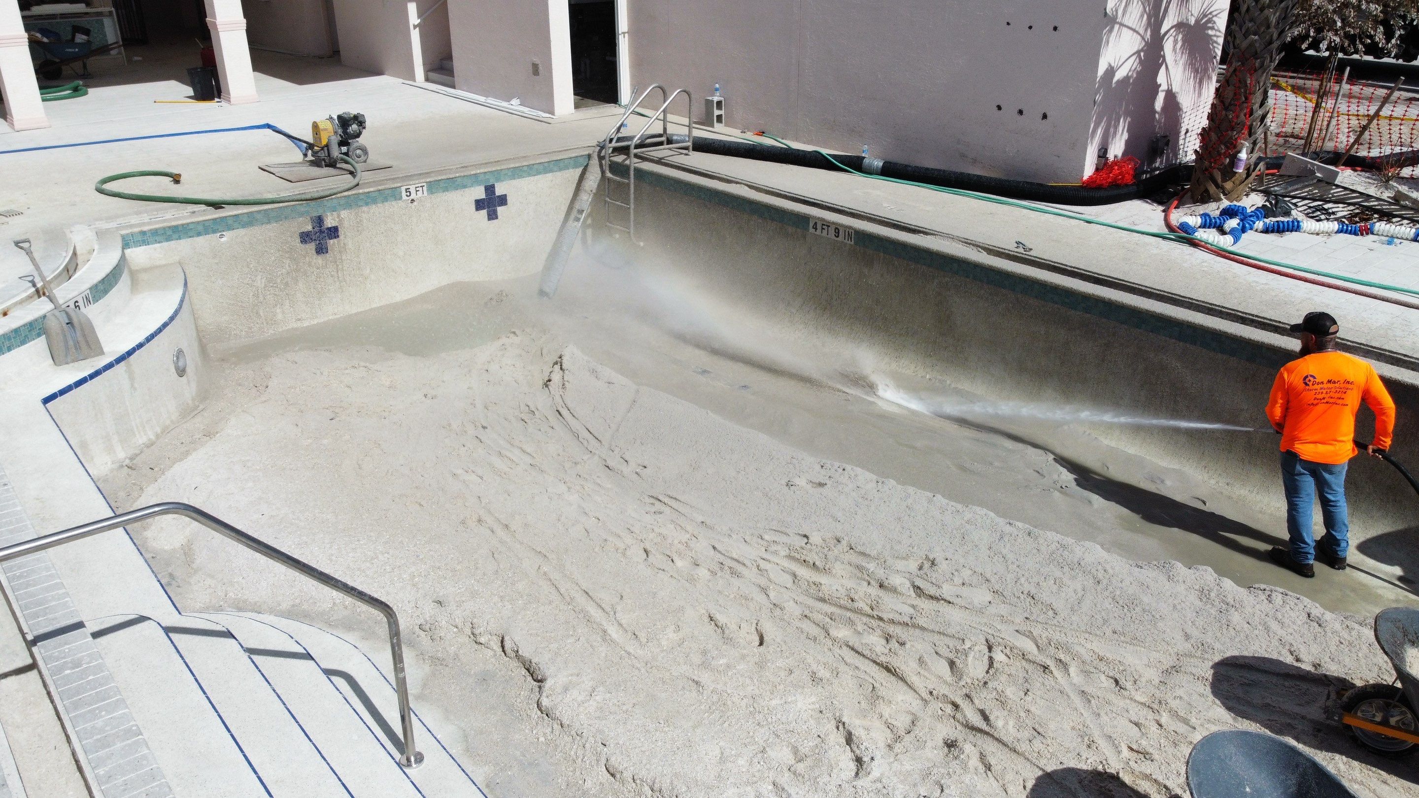 Beachside Community Club Pool Cleanout by Don Mar, Inc. Storm Water Solutions