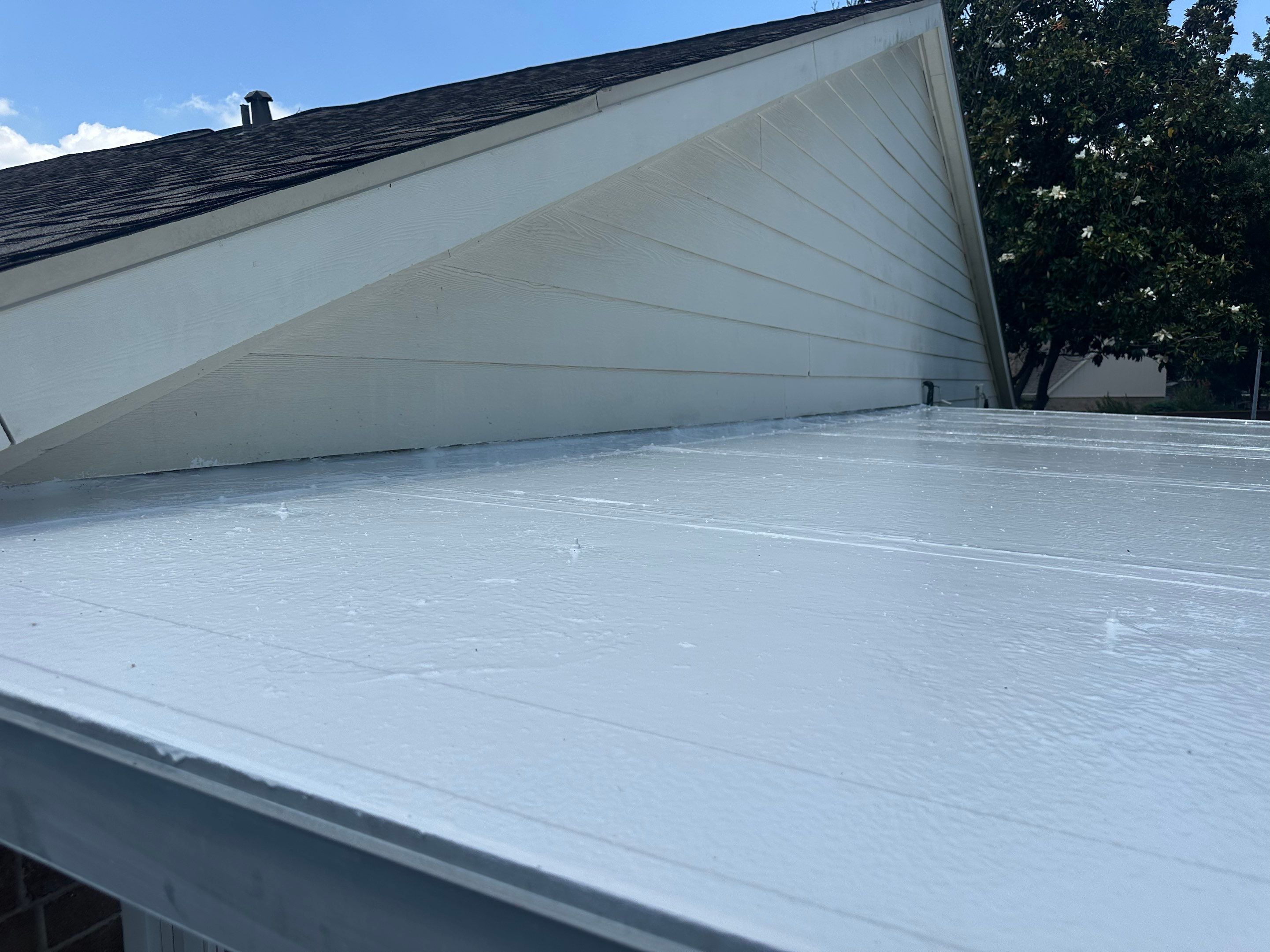 Silicone Roof Coating Project in Katy by Roofing Technologies Unlimited