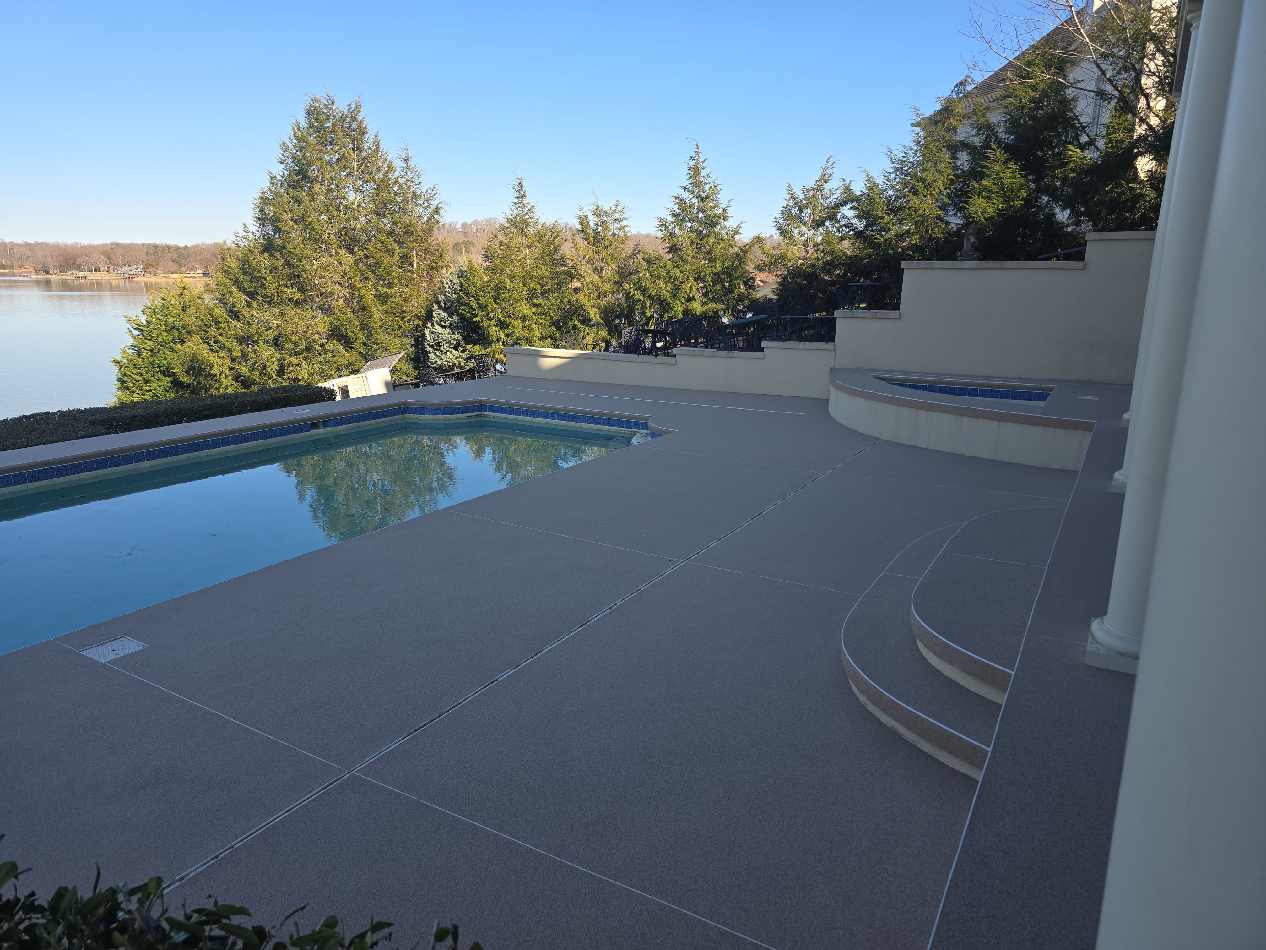 Pool Deck and Patio using Biscuit by Elite Floor Solutions