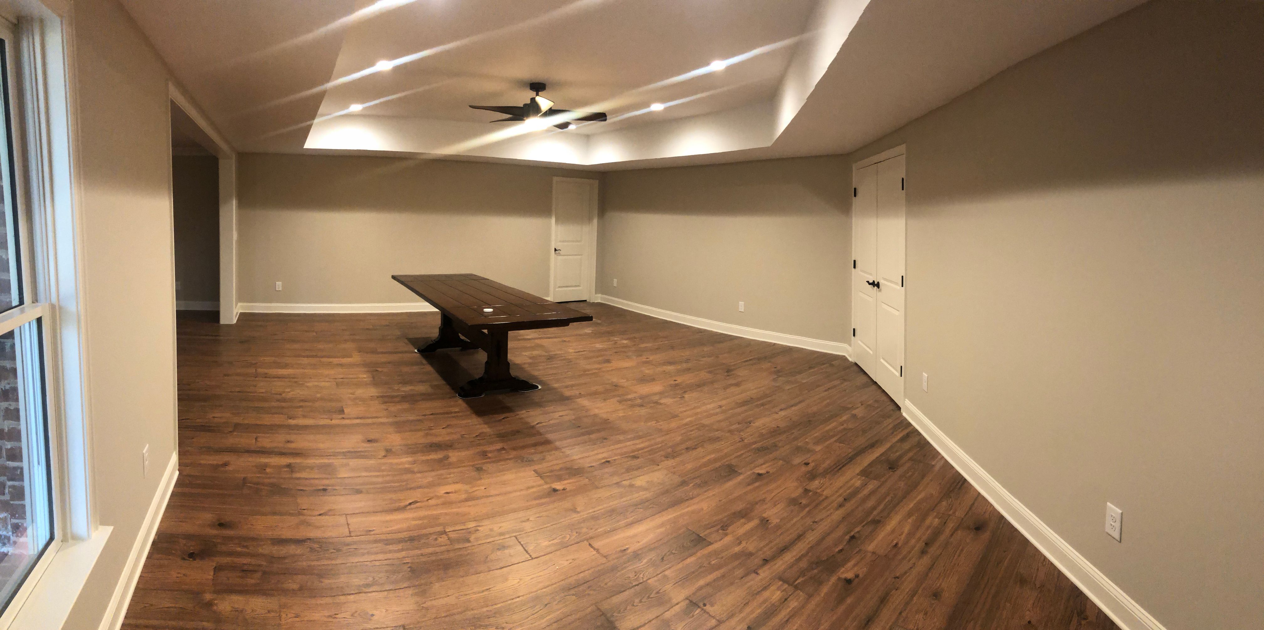 Comprehensive Basement Finishing Featuring Custom Tray Ceilings in Canton by Swift Home Renovations