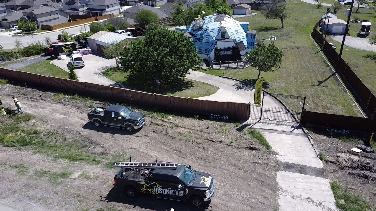 Project in Converse by Bison Roofing  