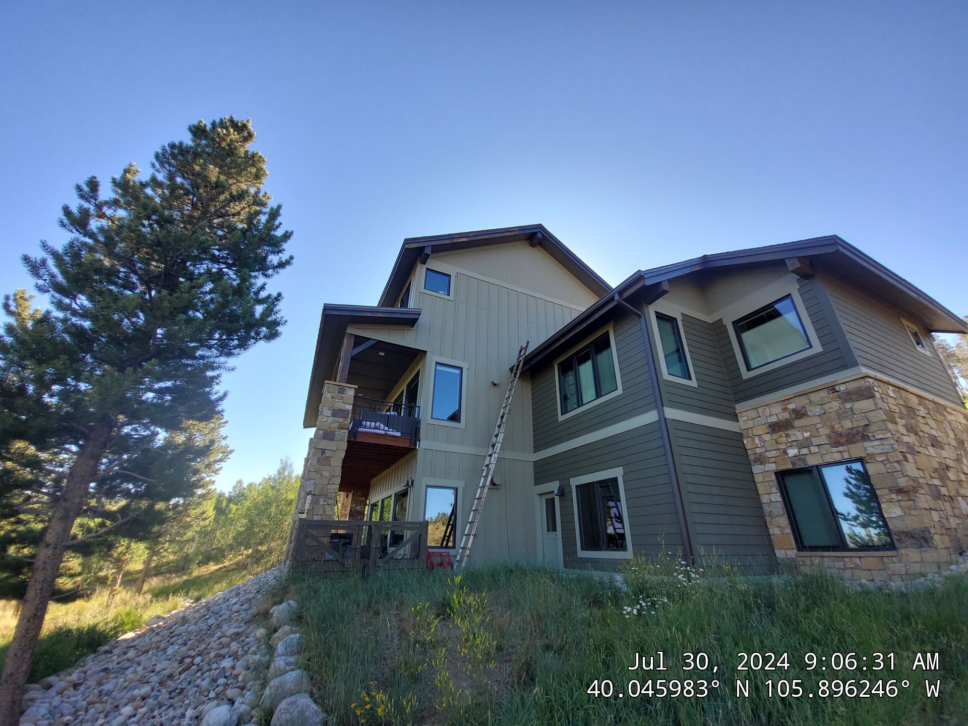 Exterior Painting Using Stain by Wheatley Creek Services