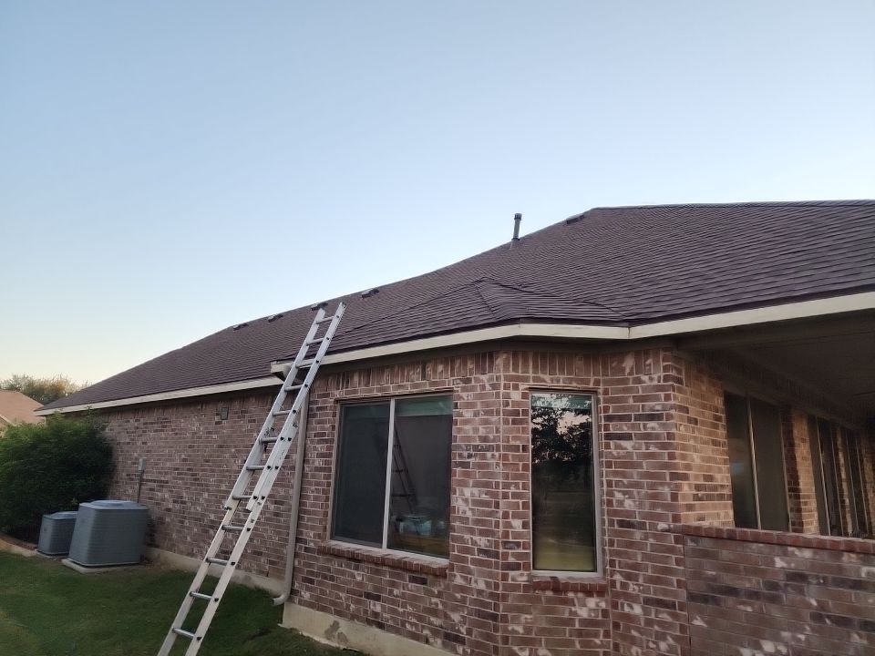 Insurance Claim Roof and Gutters using GAF Timberline HD Barkwood by Tex-Line Roofing