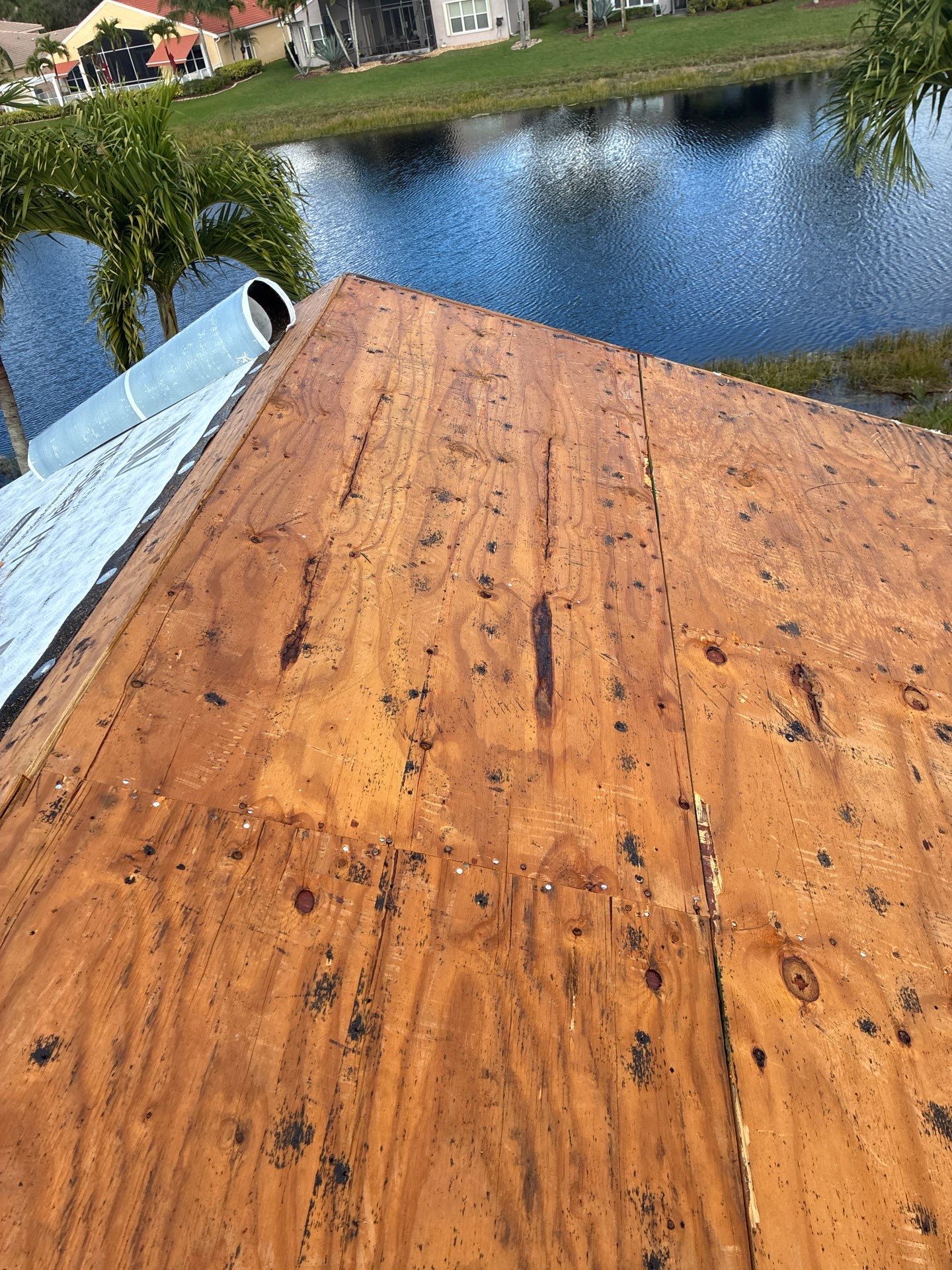 Full Concrete S-Tile Roof Replacement and Deck Repair in Wellington by Aastro Roofing