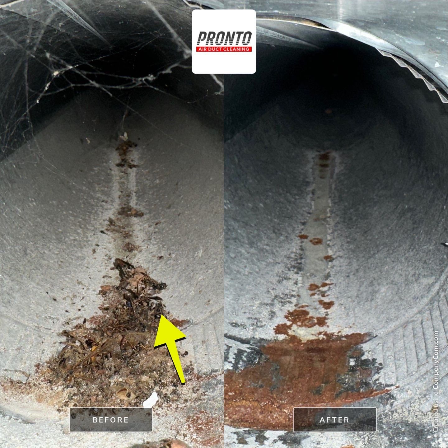 Air duct cleaning using Commercial vaccum by Pronto Air Duct Cleaning