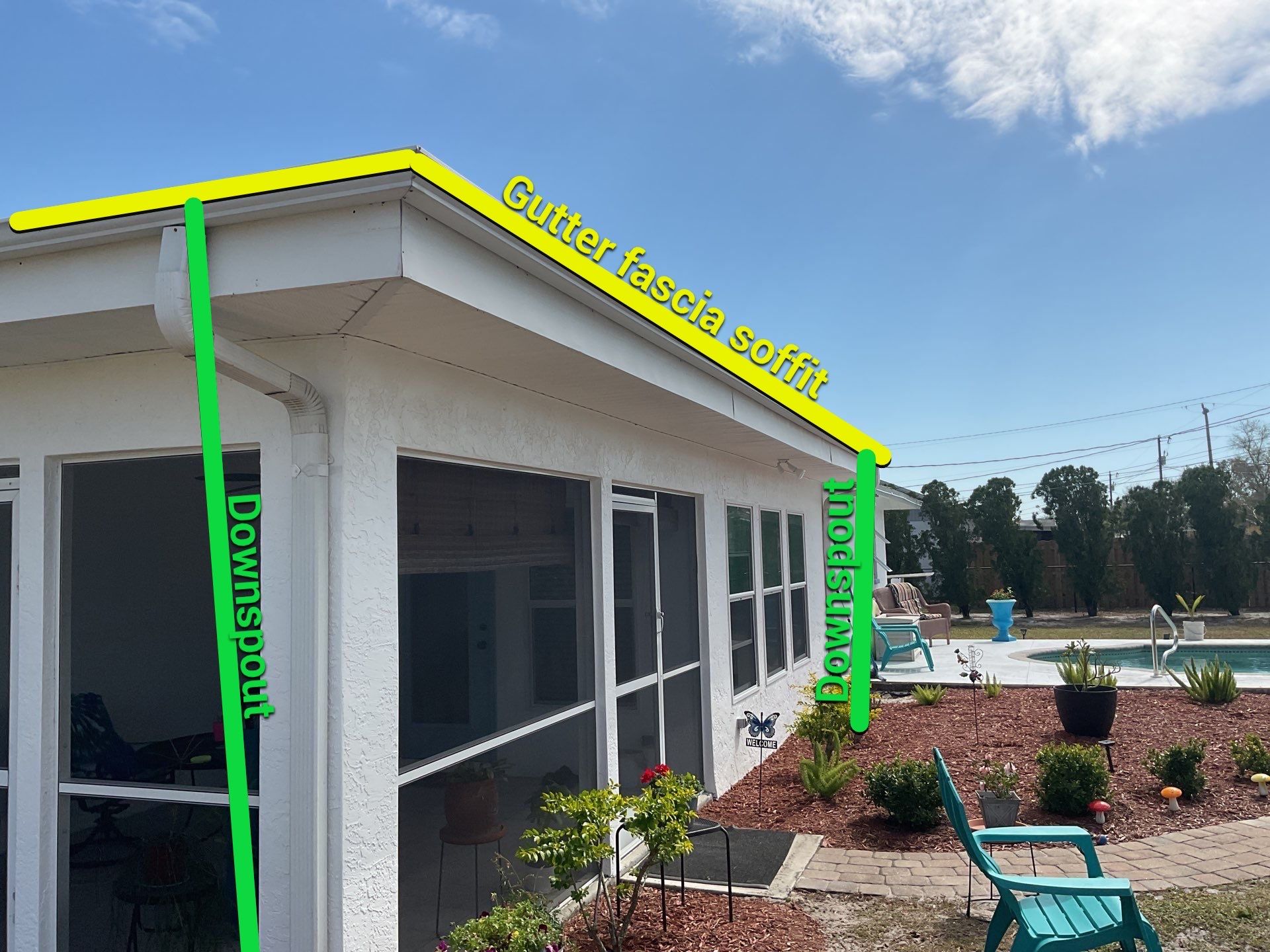 Soffit and Fascia Installation in Cape Coral FL by Gutter Professors