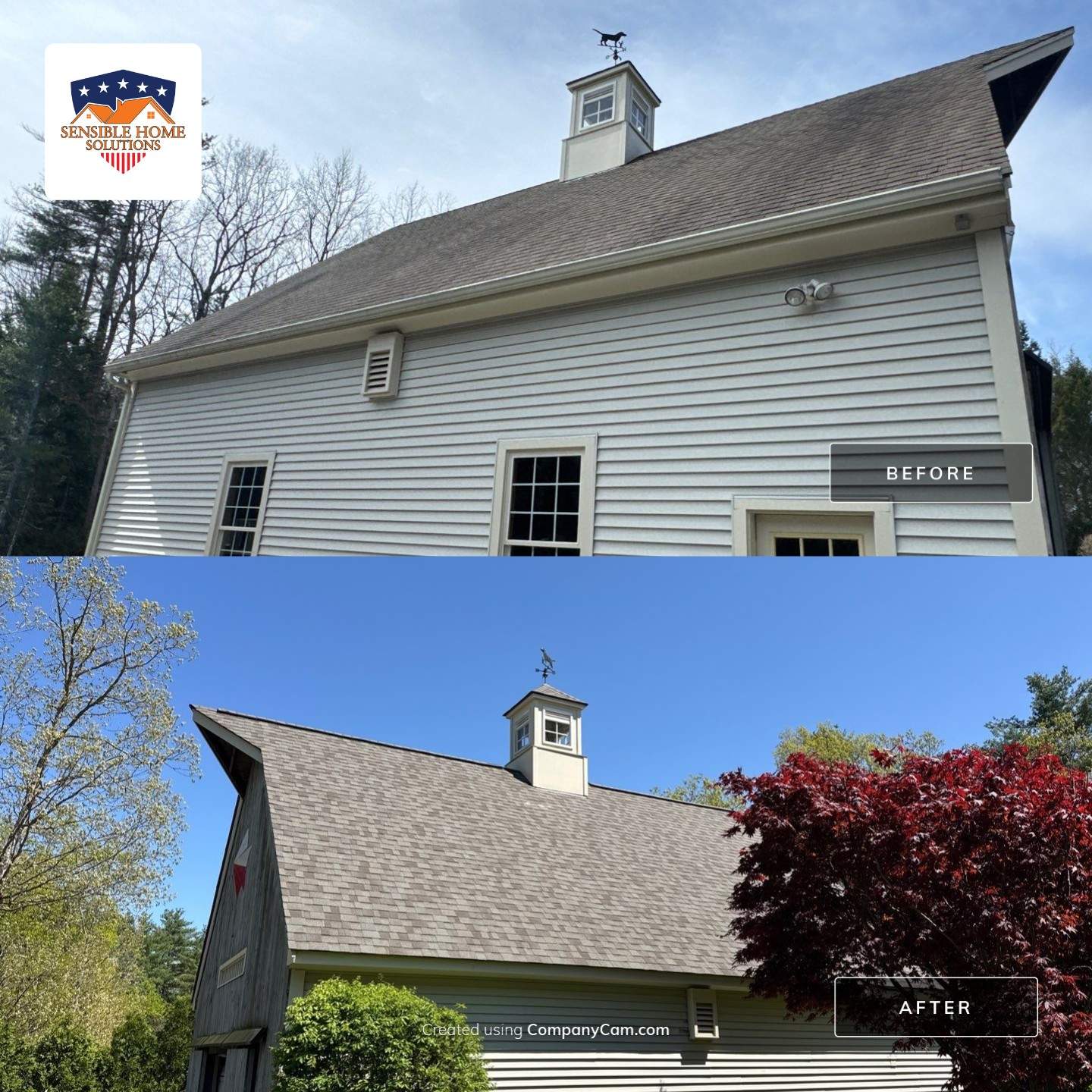 Veterans Helping Veterans – Full Roof Transformation with Owens Corning Driftwood! by Sensible Home Solutions