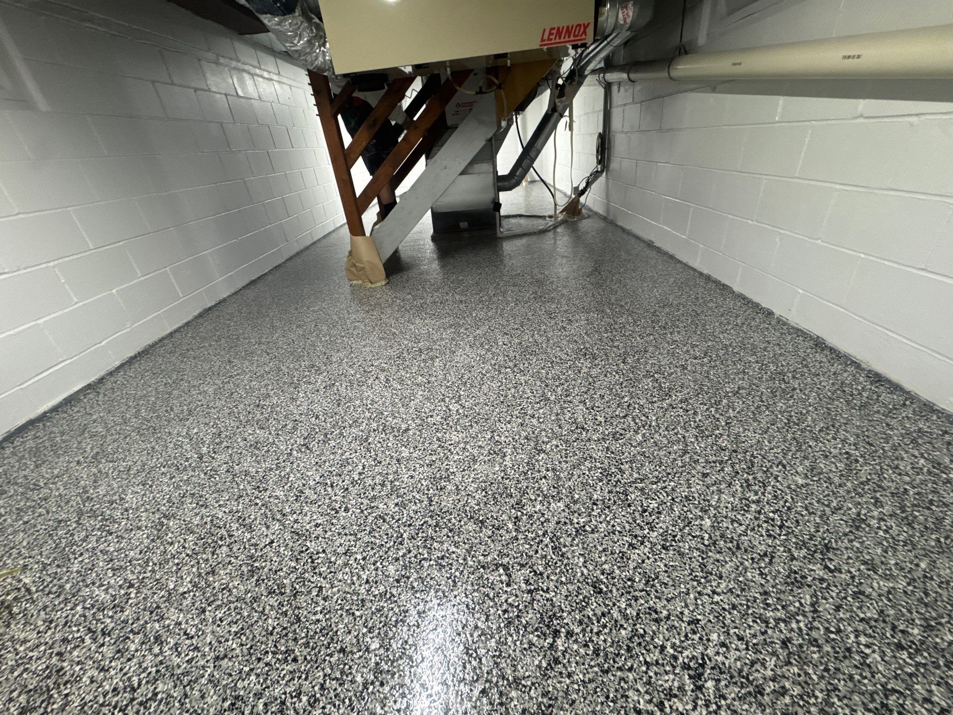 Repaint Walls and Apply Epoxy Flooring by Midwest Paint LLC