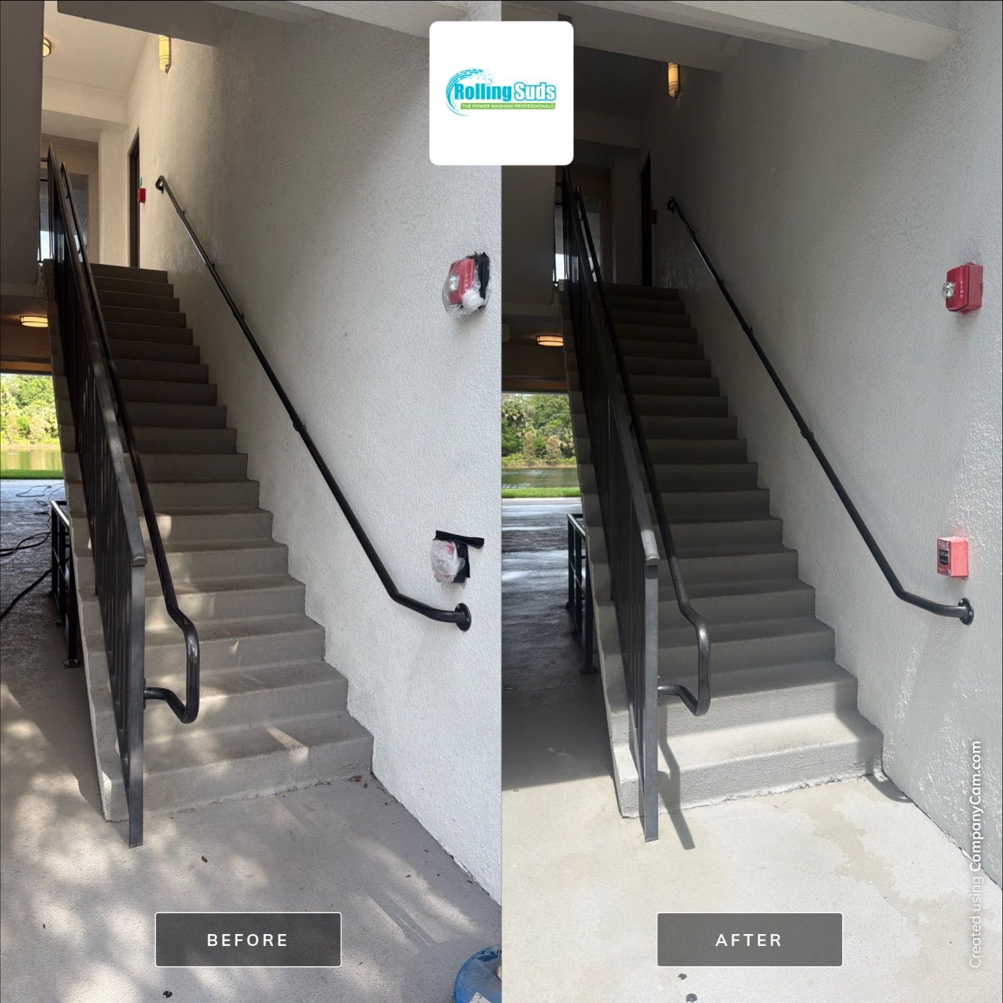 Apartment Flat Work by Rolling Suds Power Washing of Naples - Fort Myers