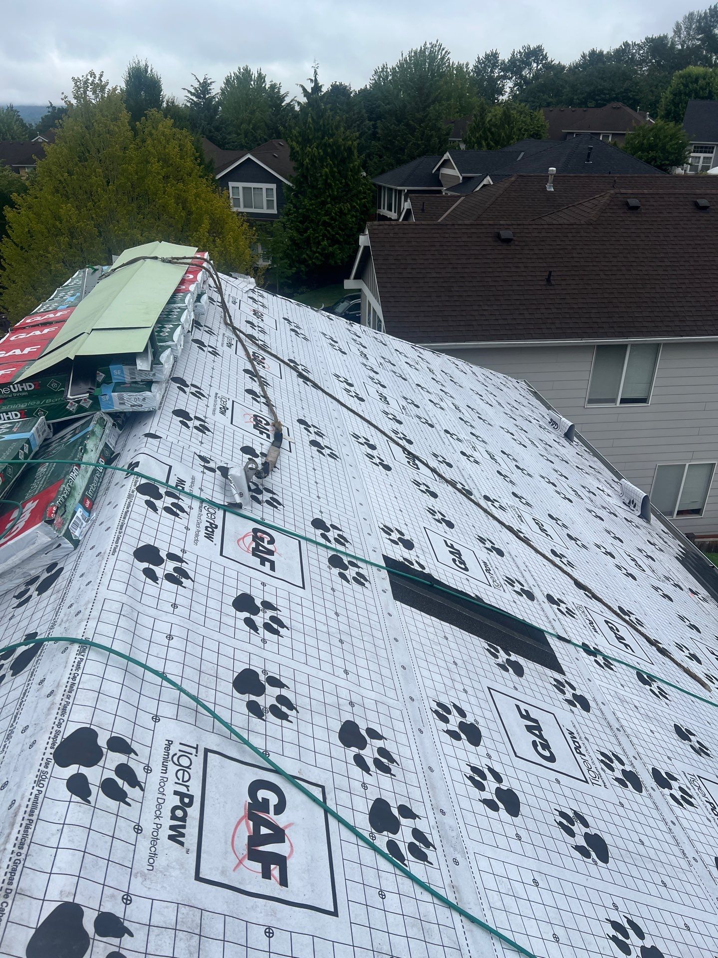 Residential Roofing Installation using GAF UHDZ Shingles by Roofing Formula LLC