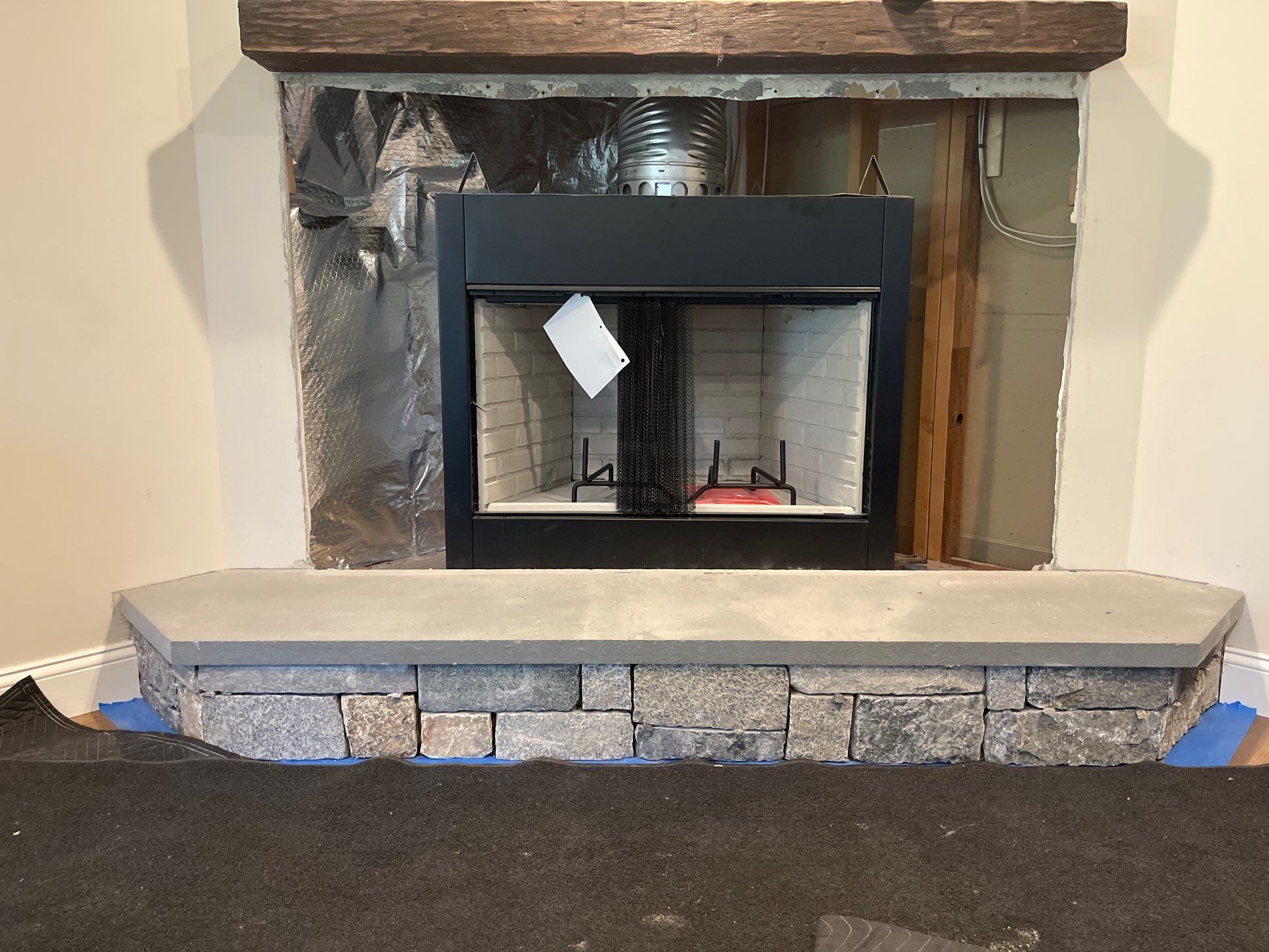 Fireplace Change out by Neighborhood Chimney Services 