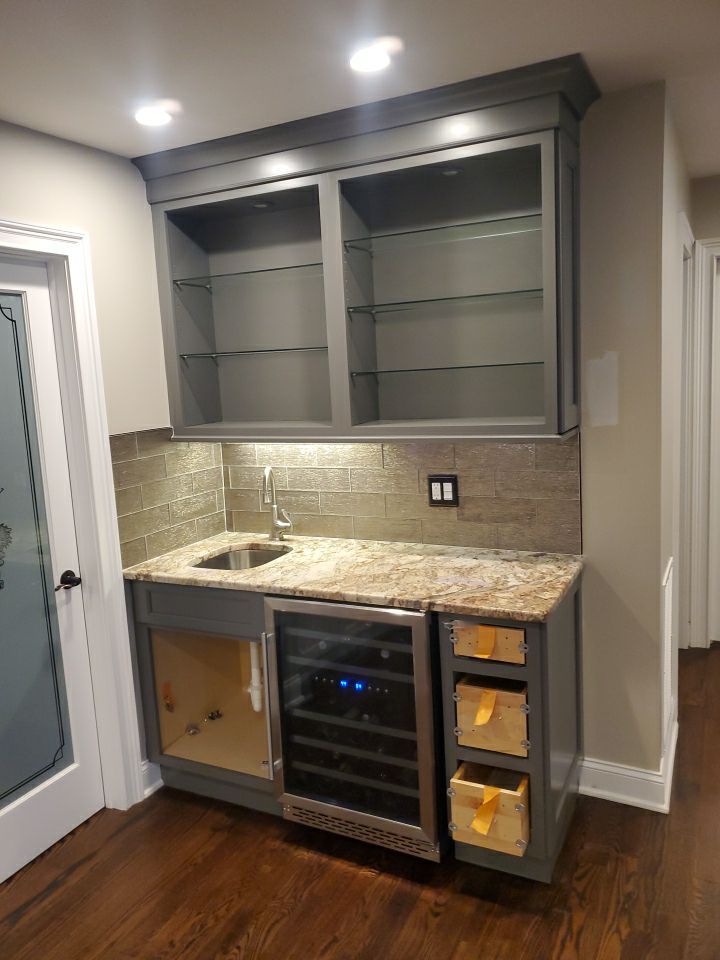 Kitchen Cabinets Refinished in Kendall Charcoal HC-166  by Spectrum Painting, LLC