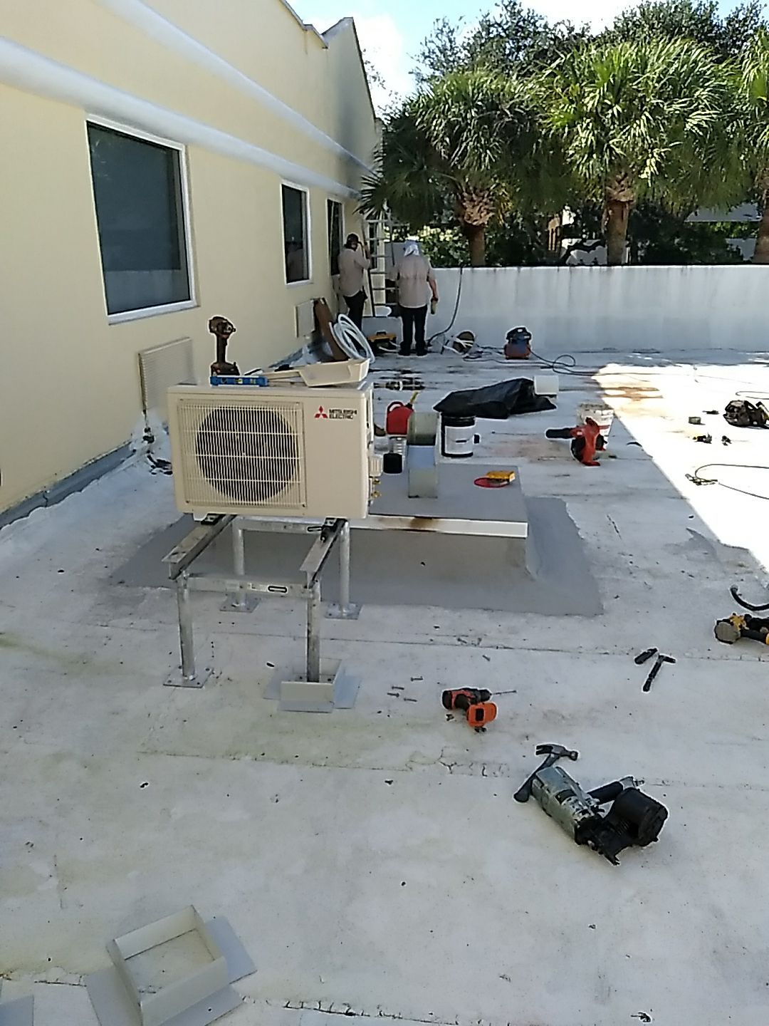 Commercial Flat Roof Repair and HVAC Curb Installation in Boca Raton by Aastro Roofing