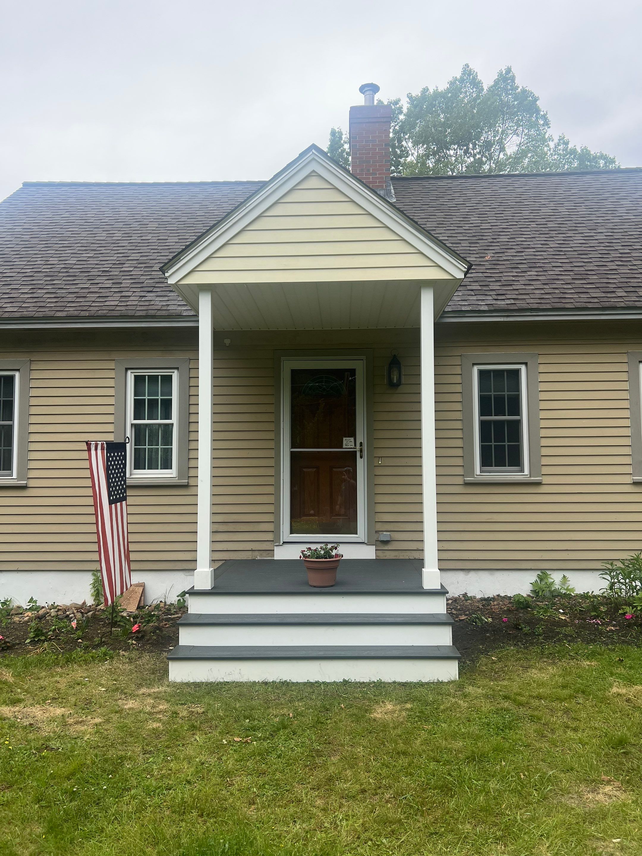 New Front Entrance Overhang - North Berwick Maine by Tall pine roofing