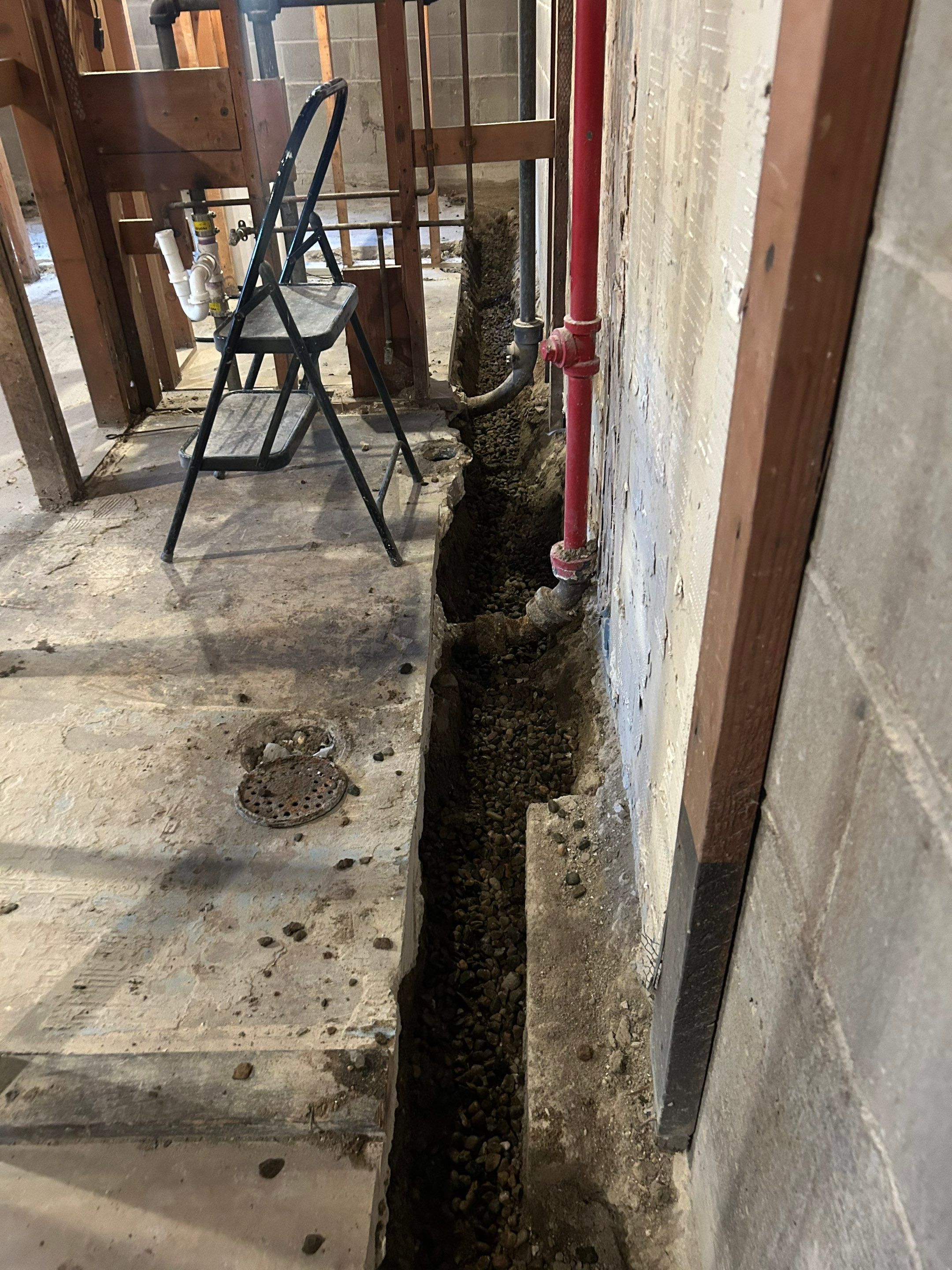 Drain tile for a General Contractor Partner by Waterproofing Northeast