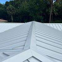 24ga 1.5" Mechanical Seam Regal White  by Total Roofing System The Metal Roof Experts
