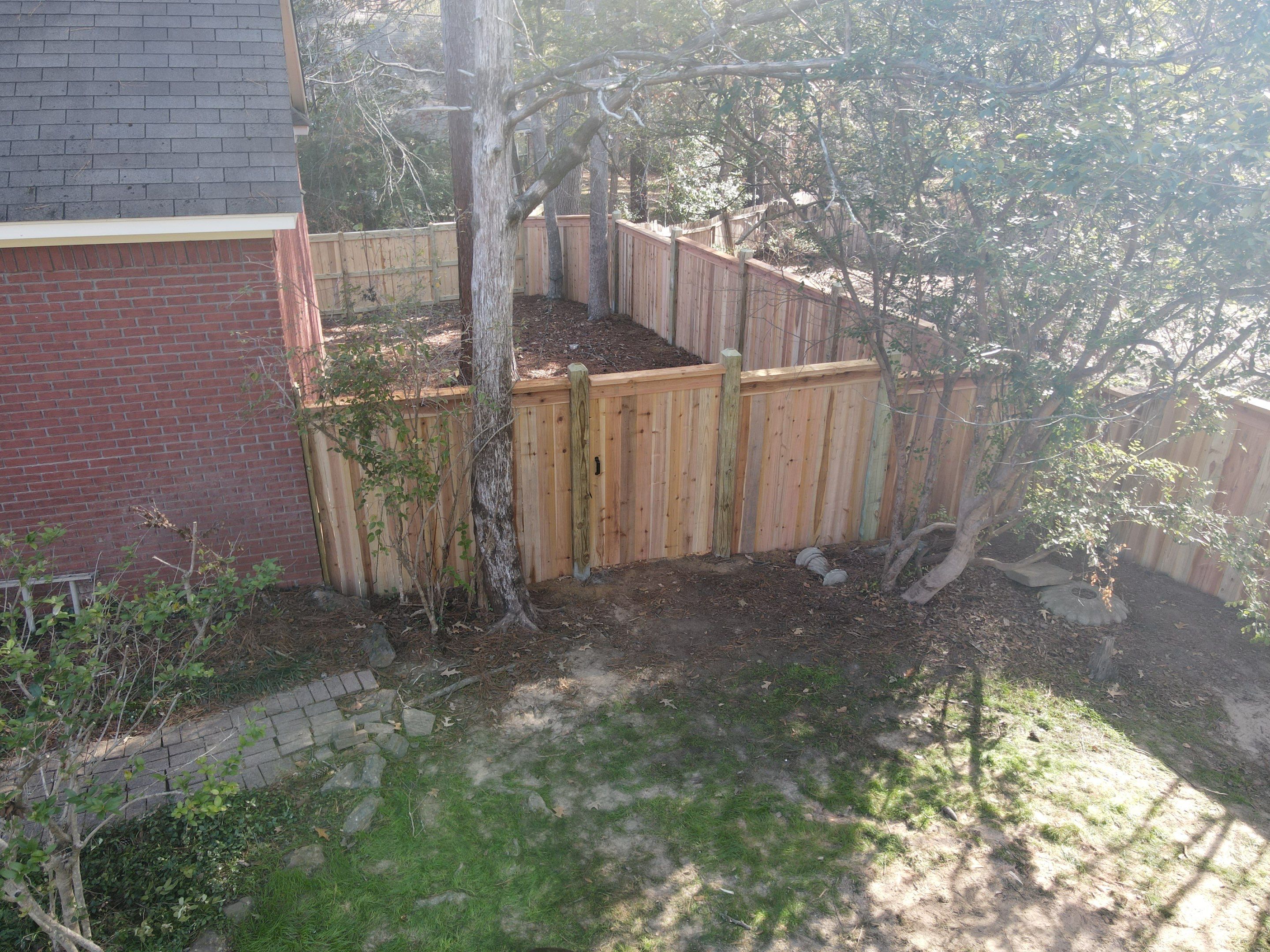 6ft Cedar Good Neighbor Fence 6x6 by Roberson Construction LLC