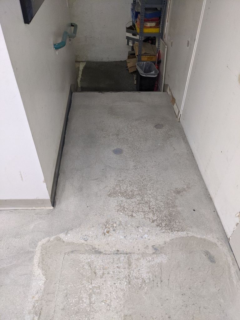 Commercial Flooring using Solid Haze Grey by Croc Coatings, LLC
