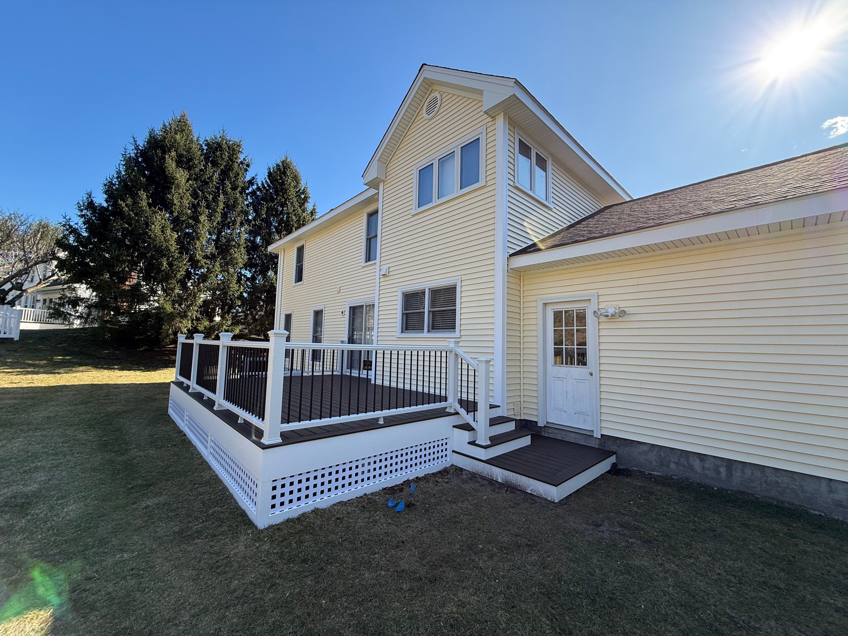Siding using Cert. Monogram D/4 x 12'6" Clapboard, Heritage Cream by DiGiorgi Roofing and Siding Inc