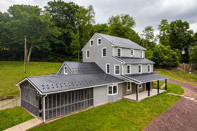 New Metal roof and New siding