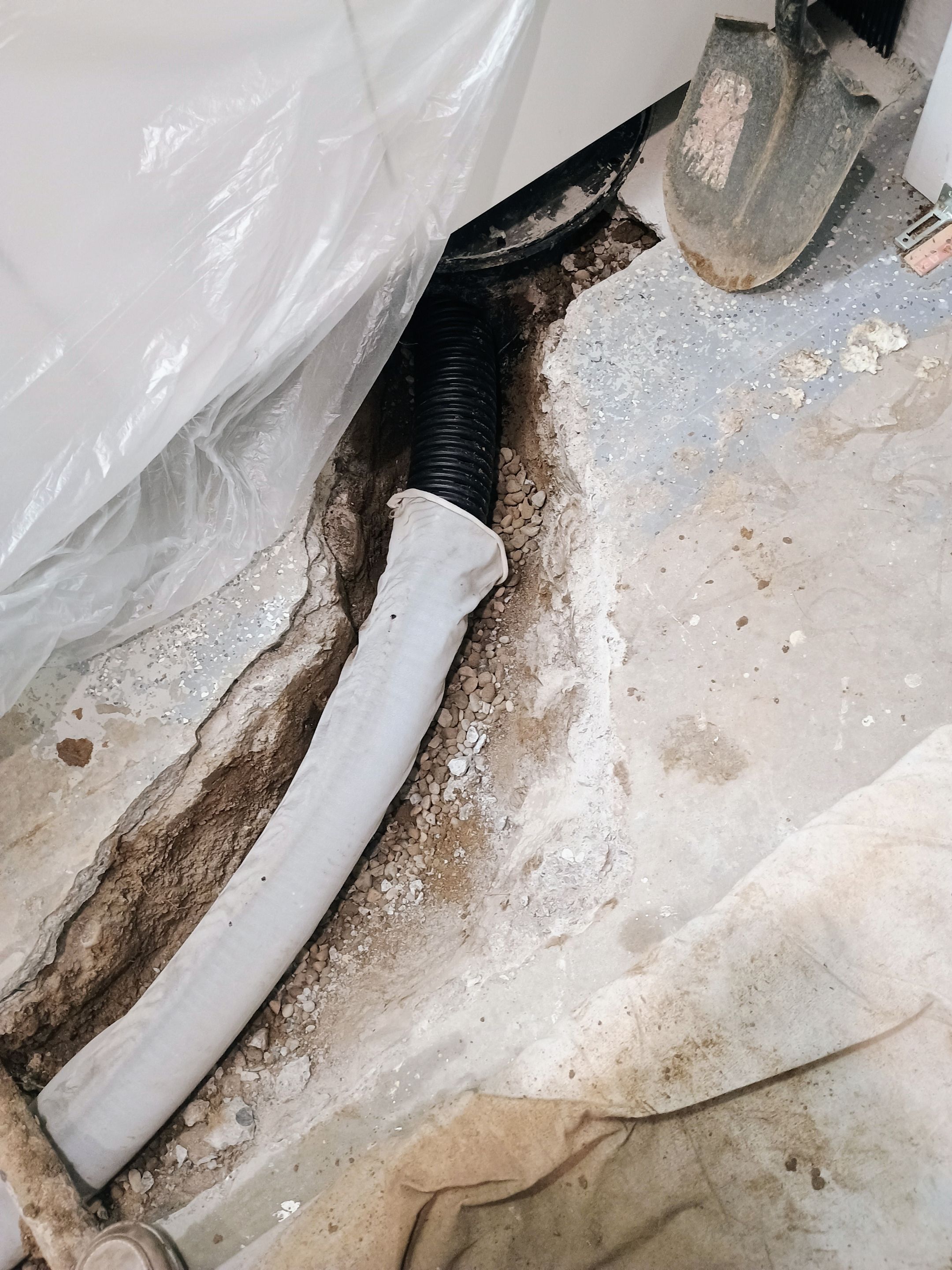 Interior Drain Tile in St. Louis Park by Waterproofing Northeast