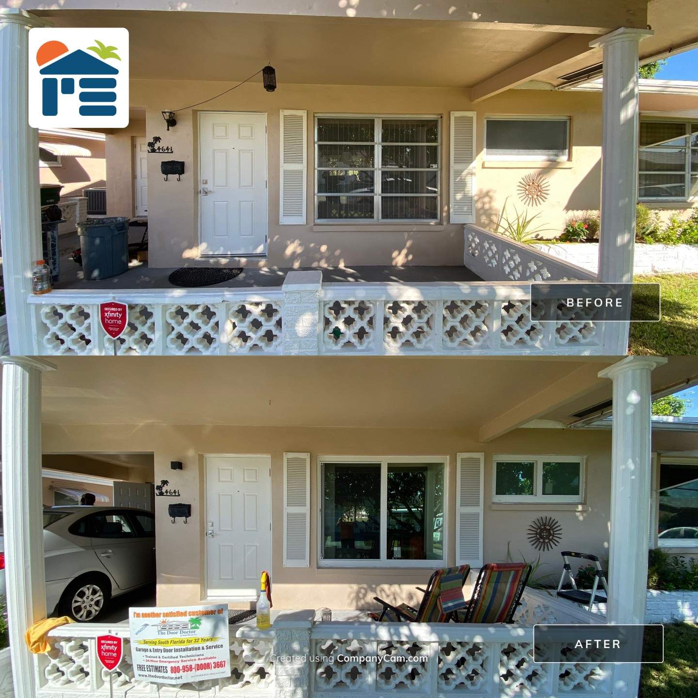 Tamarac Residential Entry Door and Aluminum Window Installation Project by The Door Doctor of South Florida, Inc.