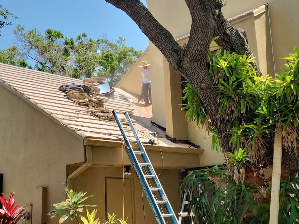 Concrete Tile Roof Repair and Decking Replacement in Boca Raton by Aastro Roofing