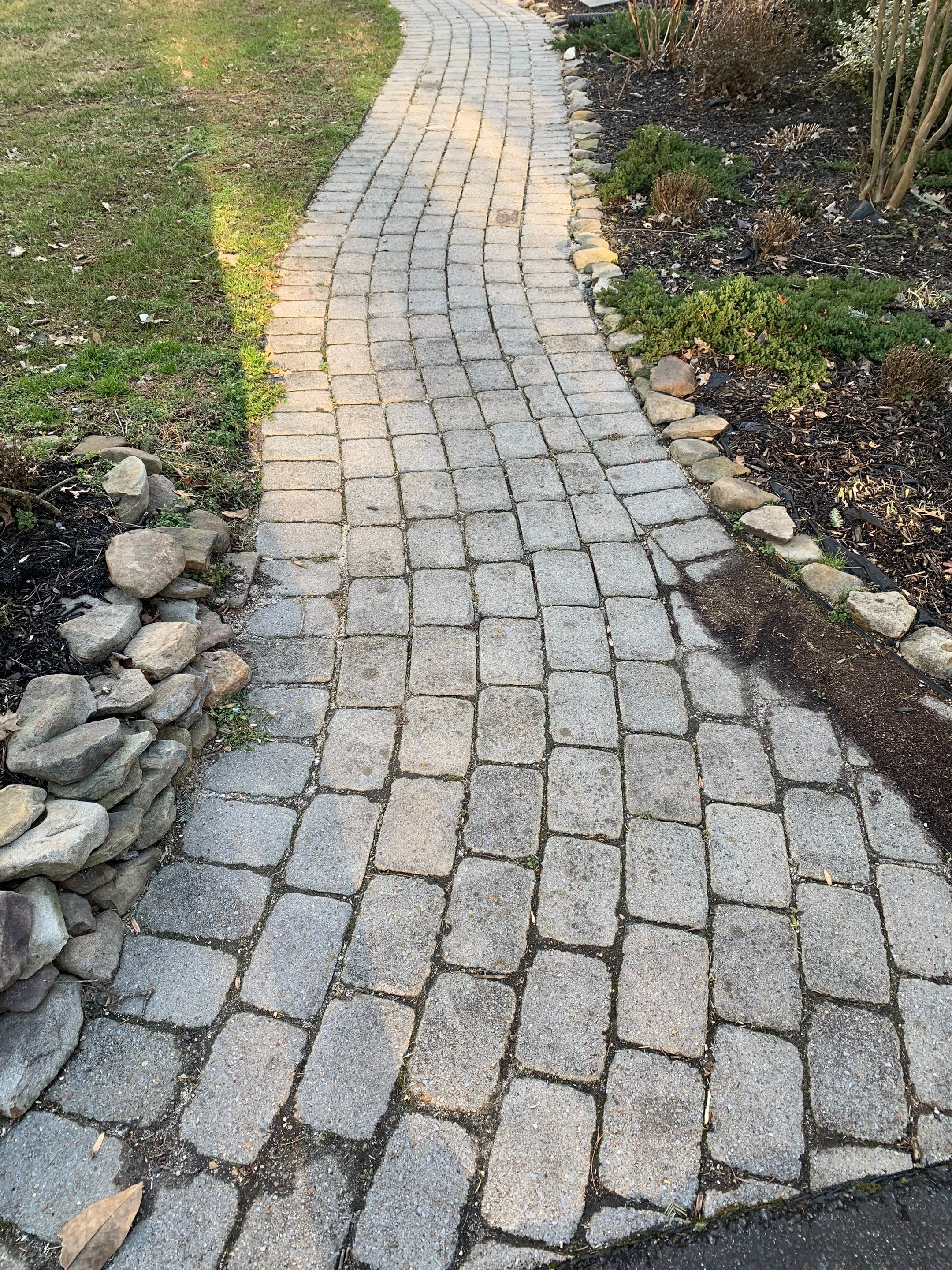 Front Walkway Remodel using Techo-Bloc Pavers by The Smet Companies, LLC