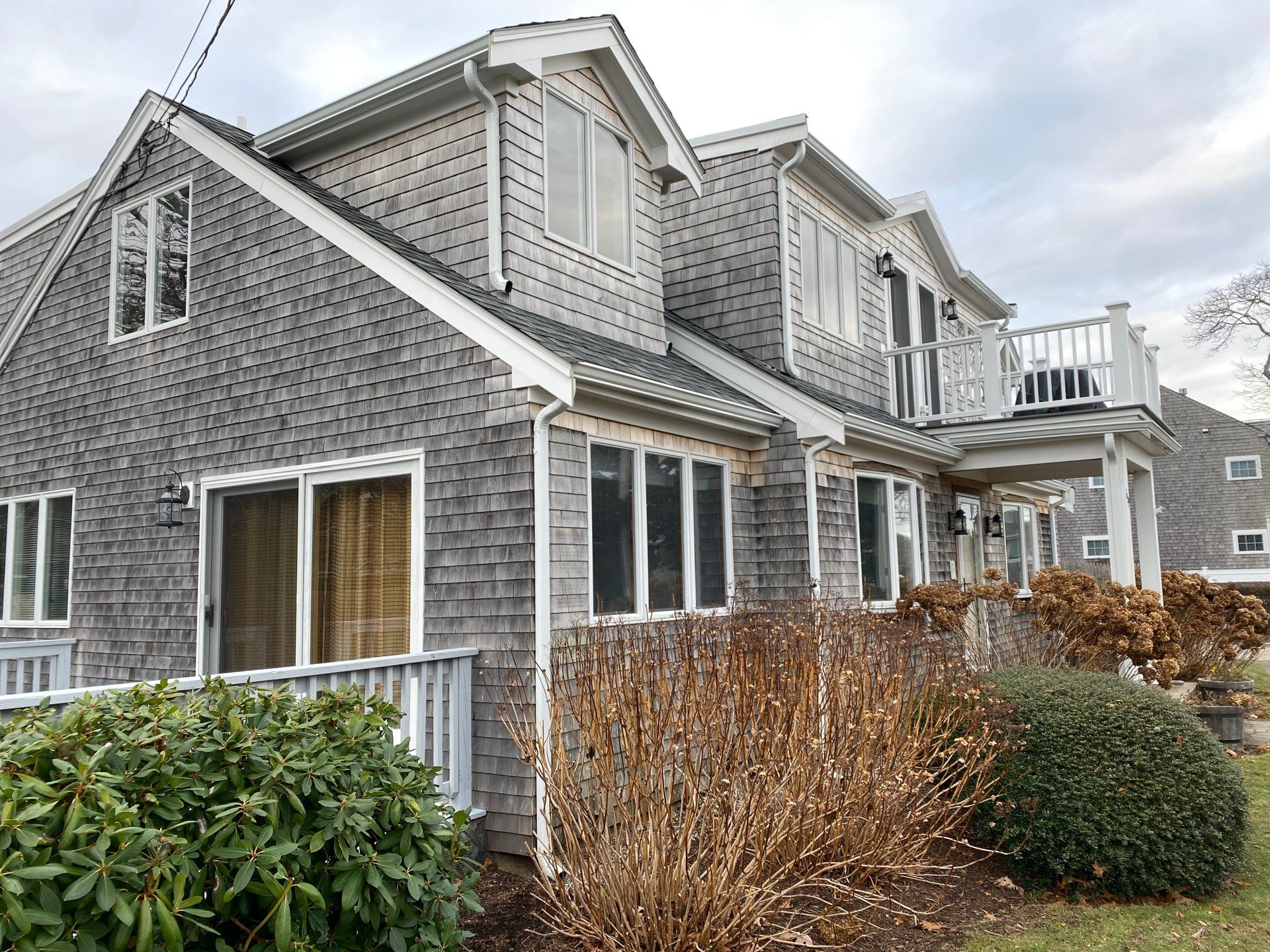 Gutter Installation using 5" K-Style Aluminum Gutter in Falmouth, MA. by Gutter Pro Enterprises