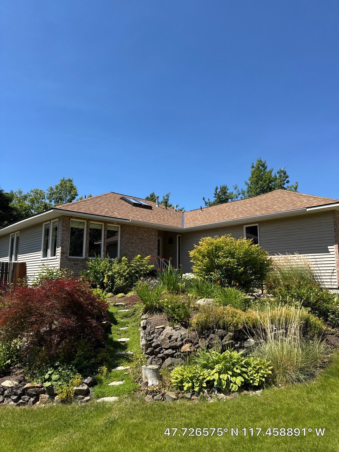 Architectural Shingle Roof Replacement and Skylight Installation N F St Spokane, WA 99208 The Denali System - 5-Star SureStart PLUS Coverage - CertainTeed Landmark® Shingle- Resawn Shake by Alpine Roofing