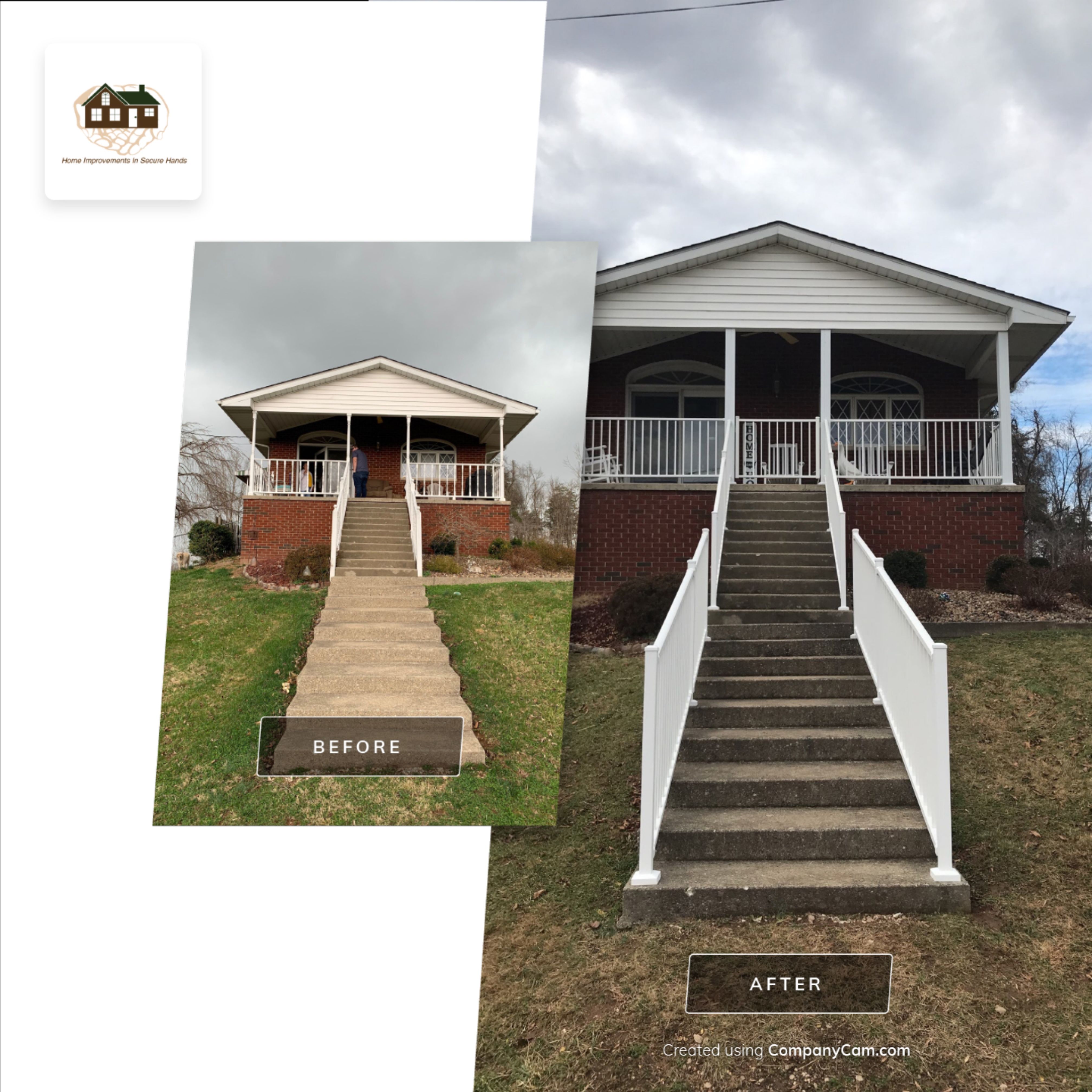 Porch Update using Westbury Aluminum Railing by Secure Construction Company Inc