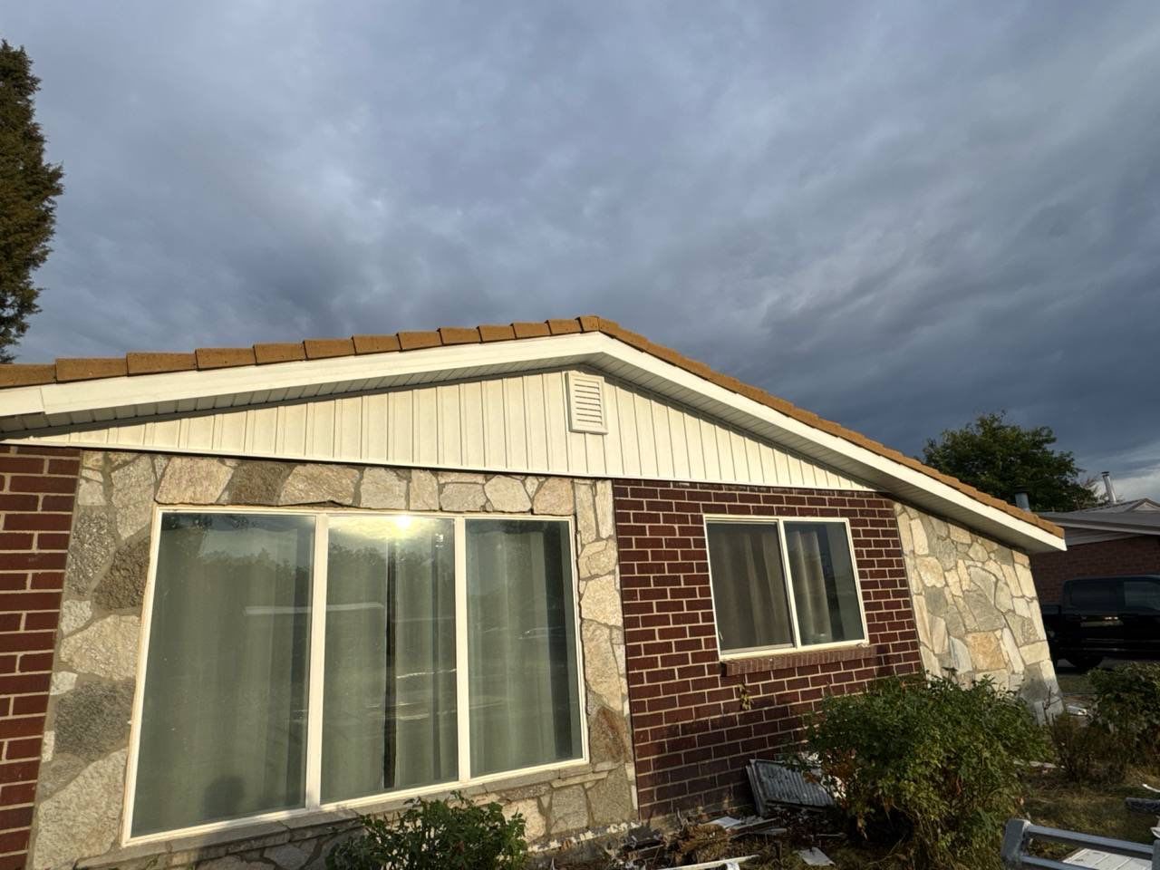 Salt Lake City | Gable Board & Batten & Roofline Overhaul | White by Ideal Siding Utah