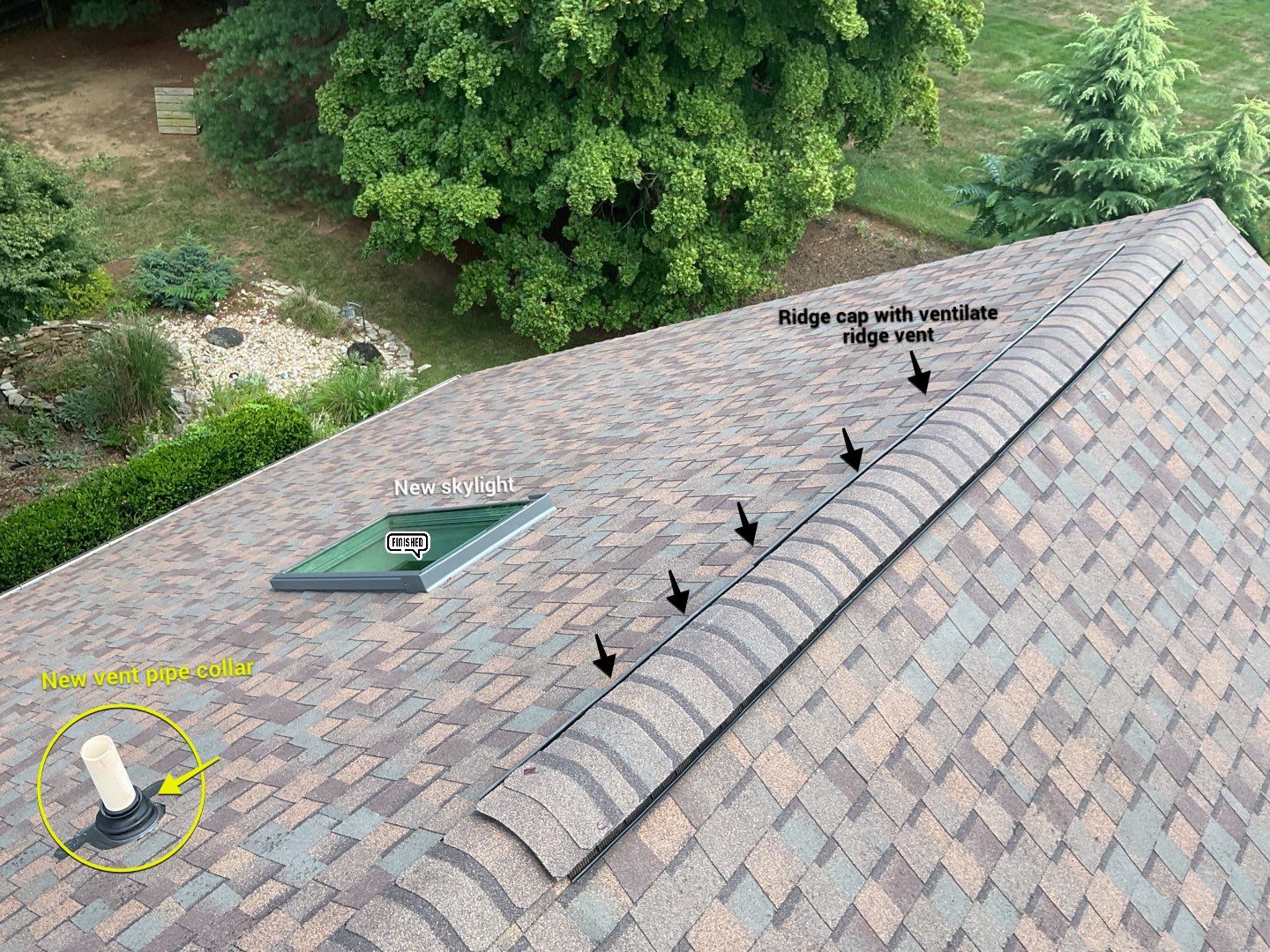 New Shingle Roof, New Skylights, New Windows, Repair T-1 11 panels by Alpha Design Services