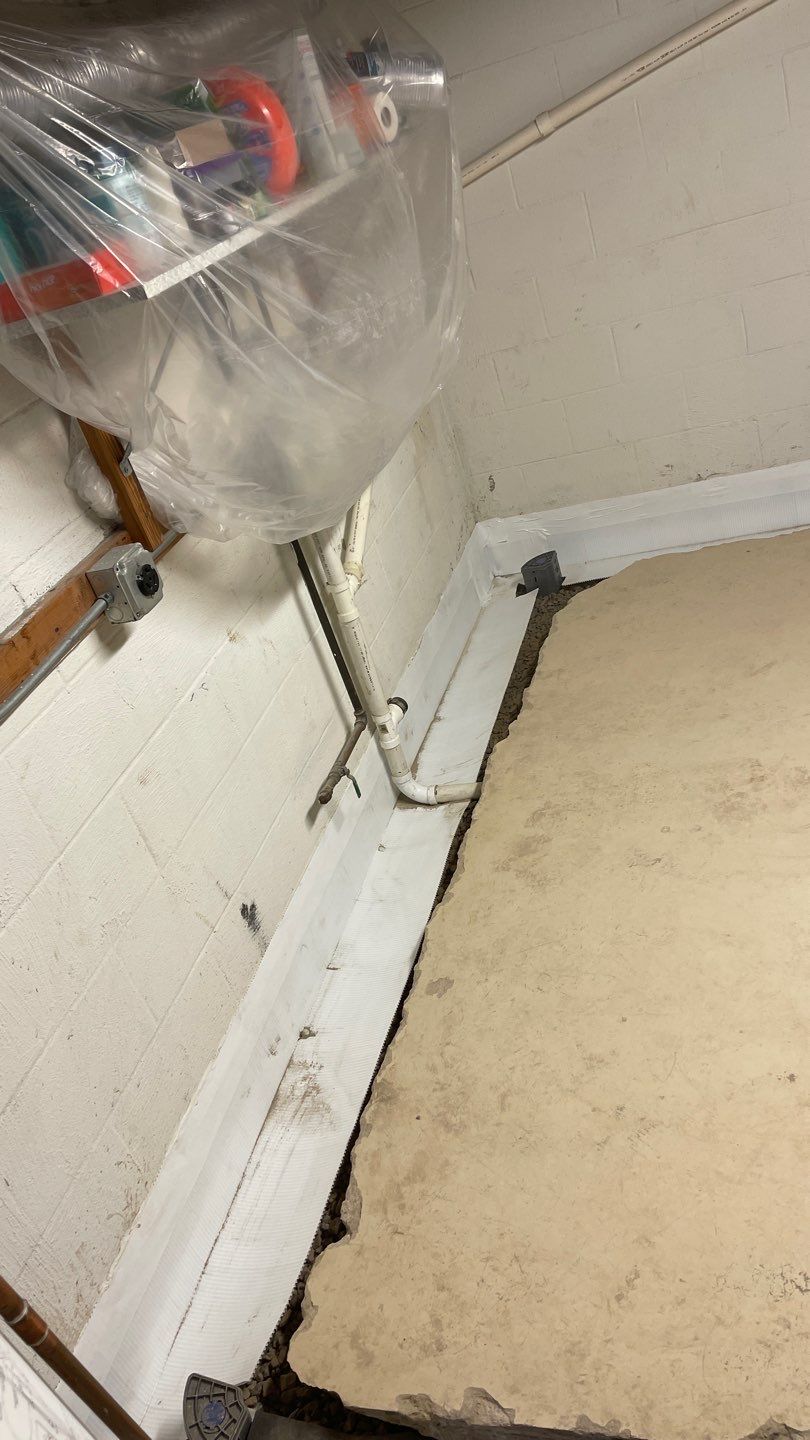 Interior Basement Waterproofing System by Toledo Basement Repair