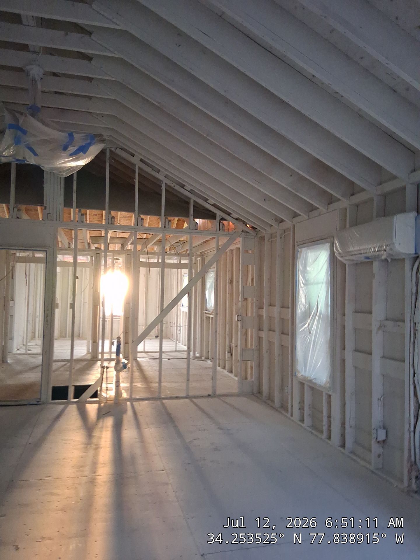 Fire Damage Restoration in Progress for Wilmington Single-Story Home by RGR Construction and Roofing, LLC