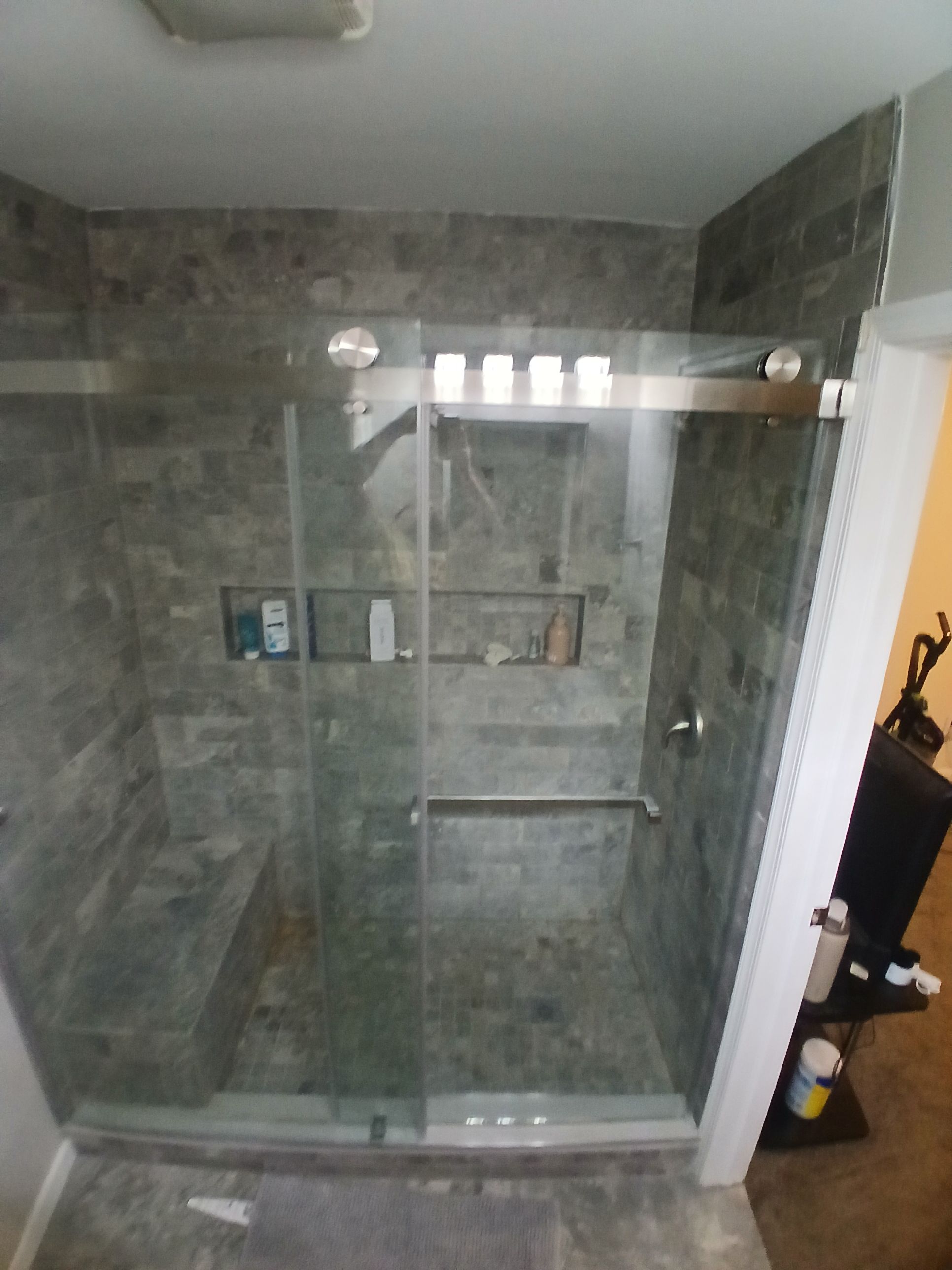 Shower Door Upgrade in Wilmington by Gc Makeovers 
