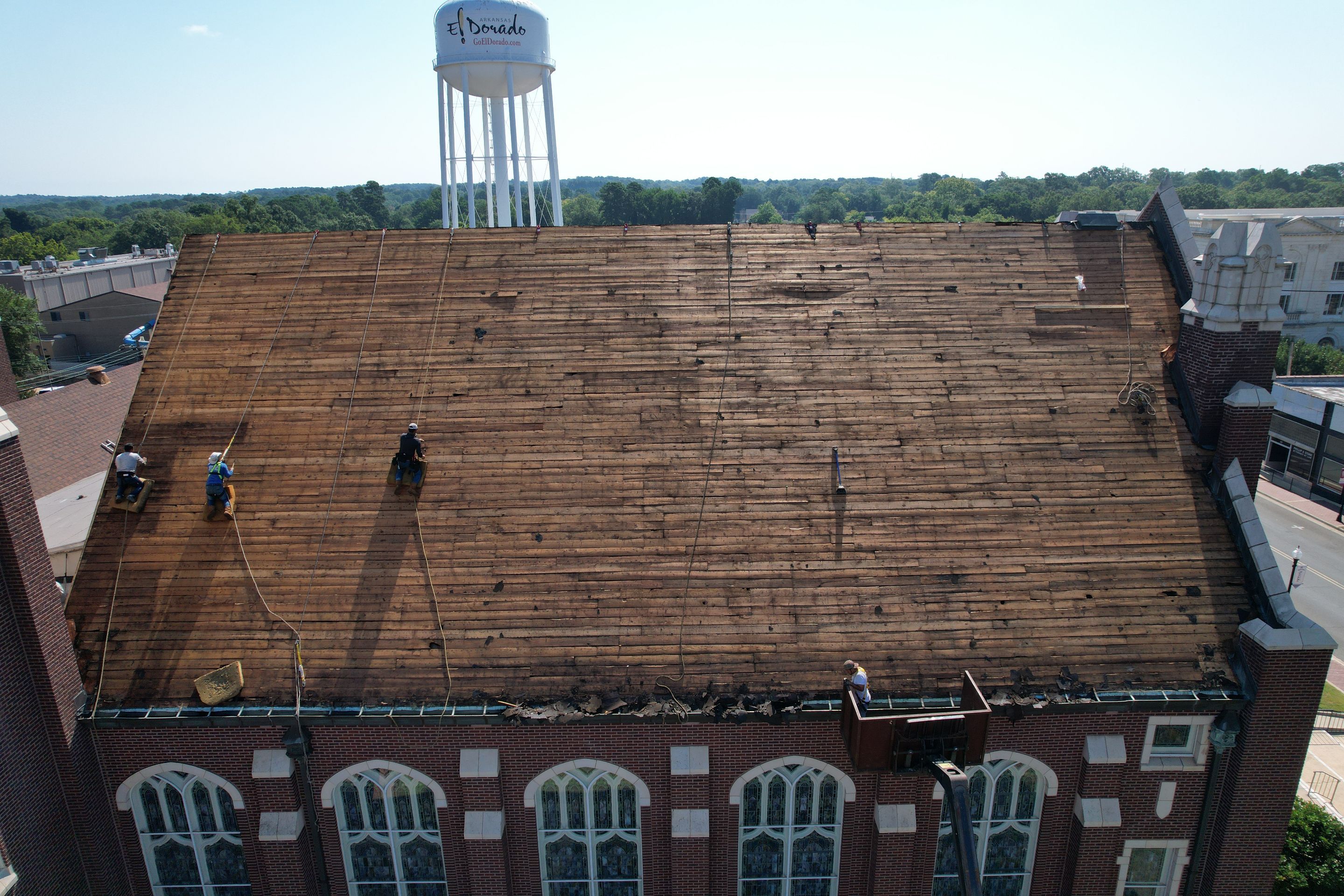 Commercial Roof Replacement using Malarkey Vista Shingles and 50 mil PVC by Hostetler Roofing