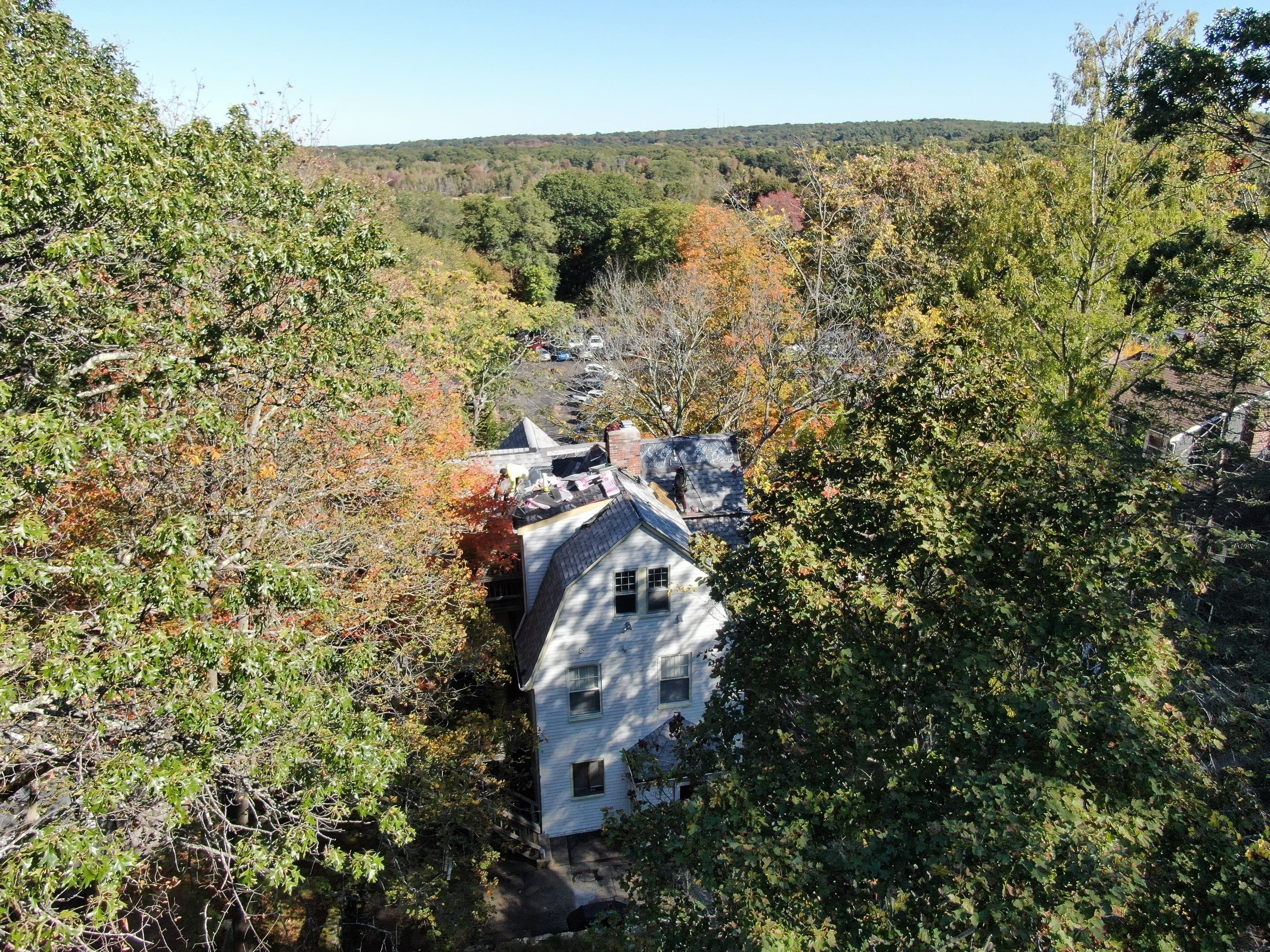 Full Roof & Porch EPDM Replacement with Skylight and Chimney Repairs by Mighty Dog Roofing of Greater Middlesex County