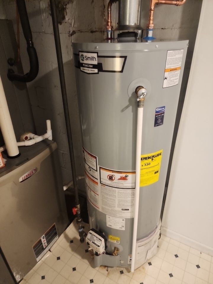 Water Heater Installation using AO SMITH PRO LINE 40 gallon by Sureway Comfort John Wilcox Plumbing Heating Cooling