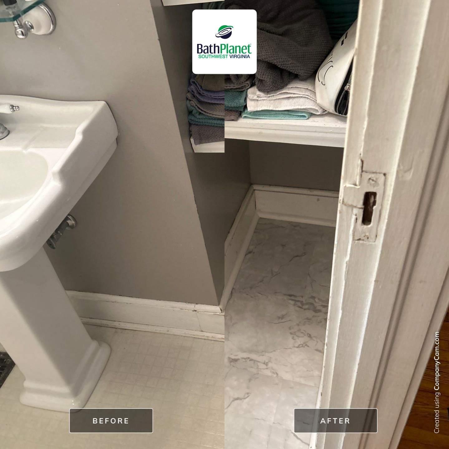 Tub to Shower Conversion w Flooring by BathPlanet SW Virginia