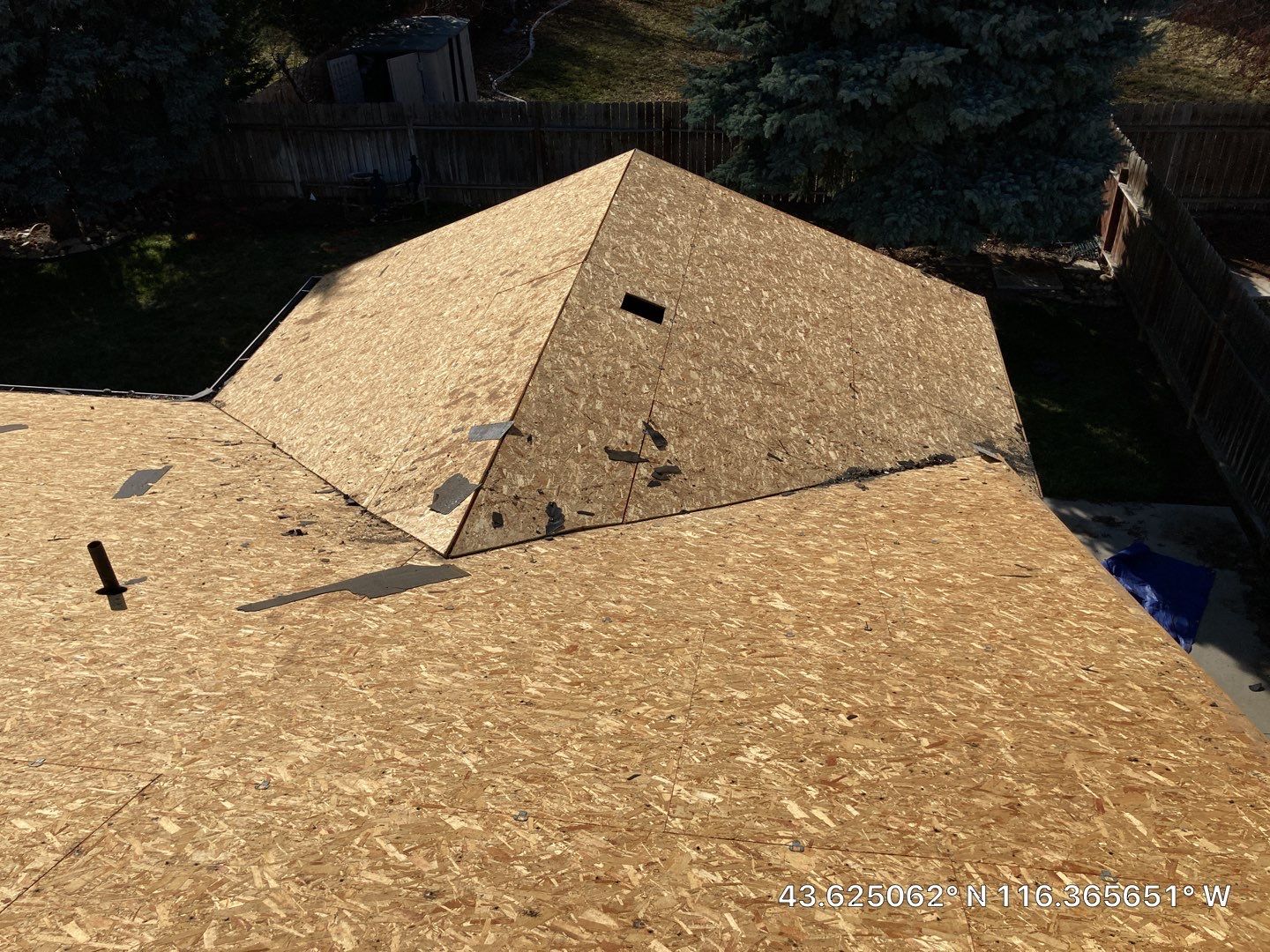 Meridian Idaho Single Level Residential Roofing Installation using Owens Corning by ID Roofing LLC