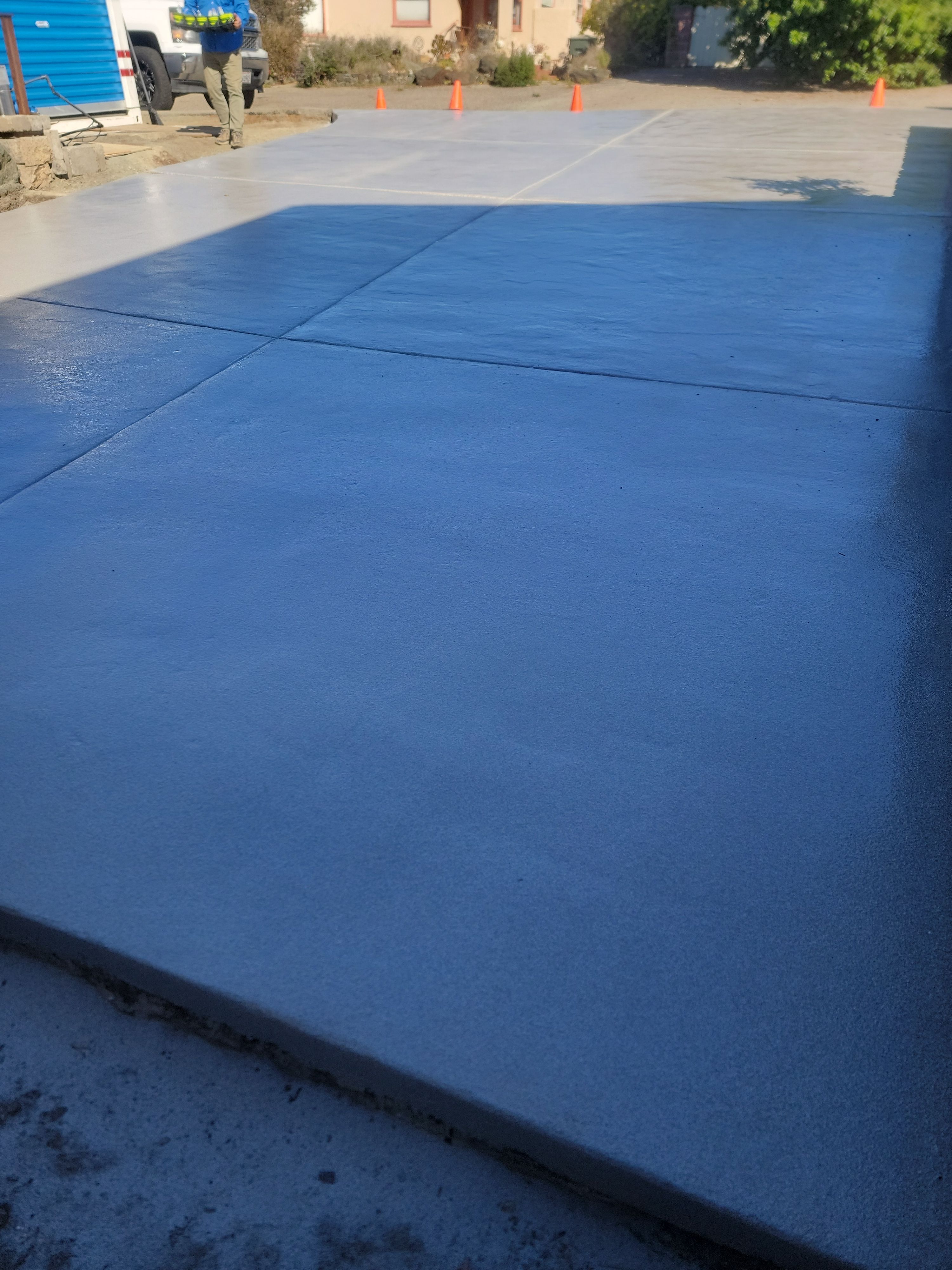 Stonewash Garage Floor Coating and Quartz Concrete Driveway in Morro Bay by MGP Coatings