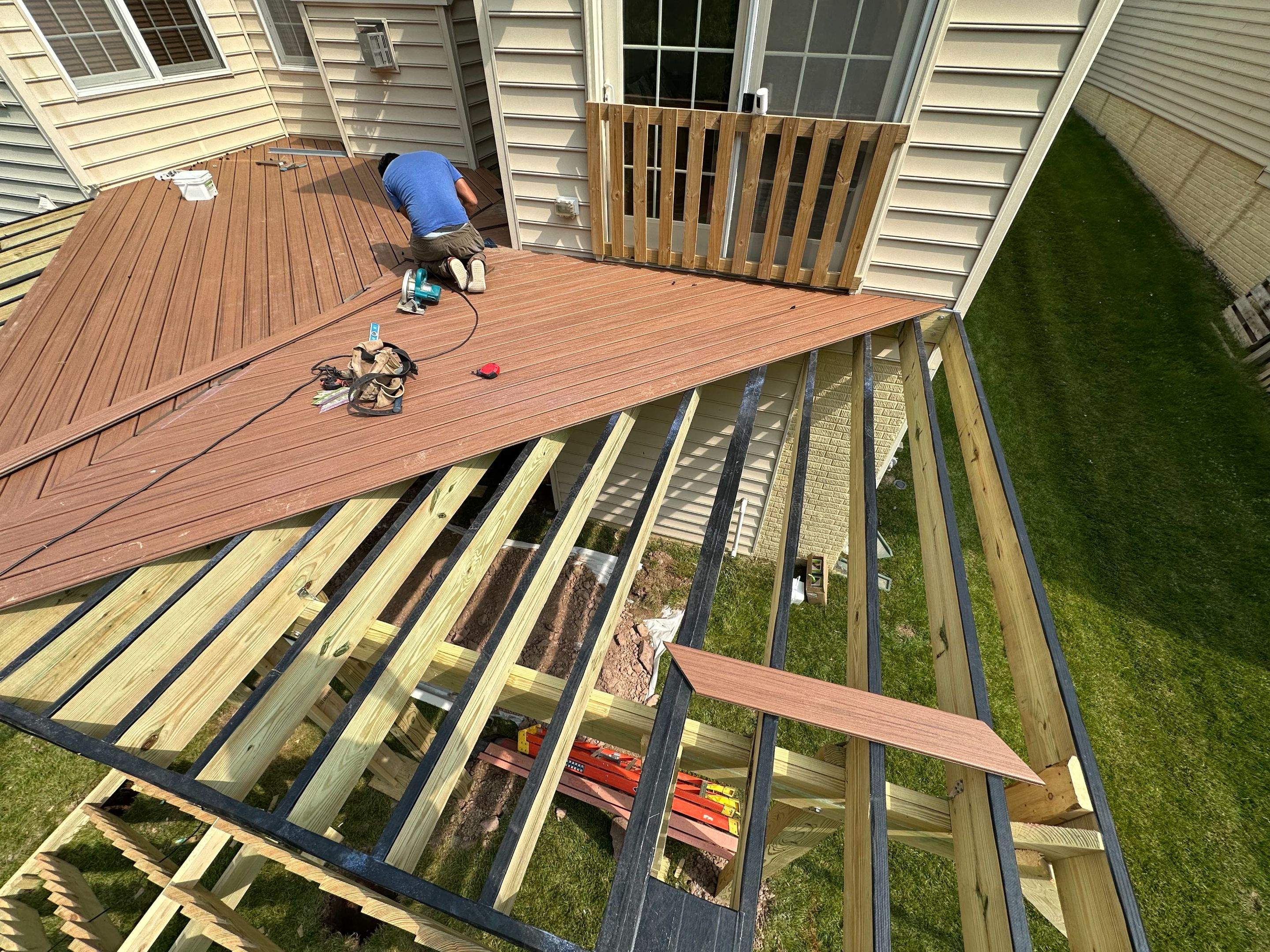 New Trex Composite Deck in South Riding, VA by Sunburst Construction Inc