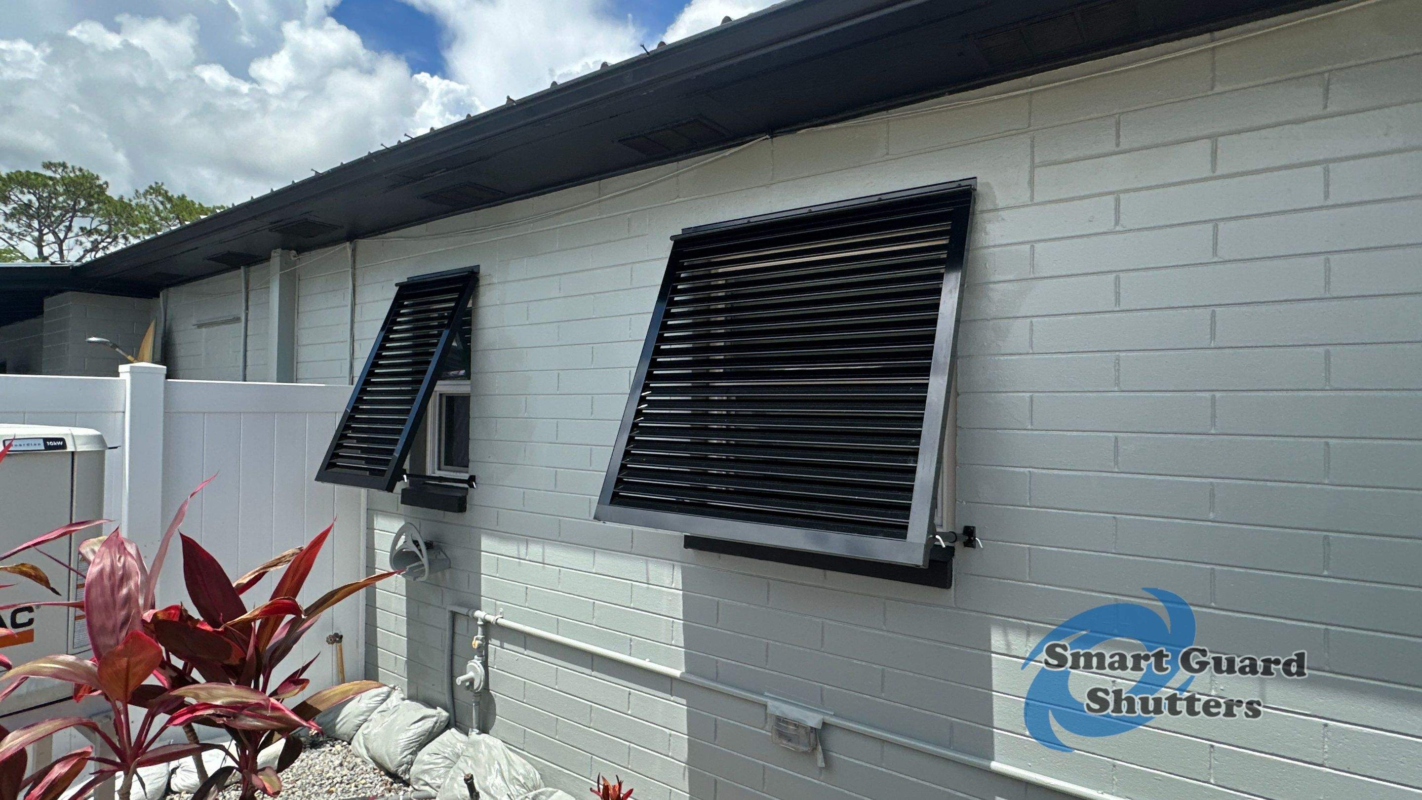 Decorative Bahamas in Jet Black  by Smart Guard Shutters