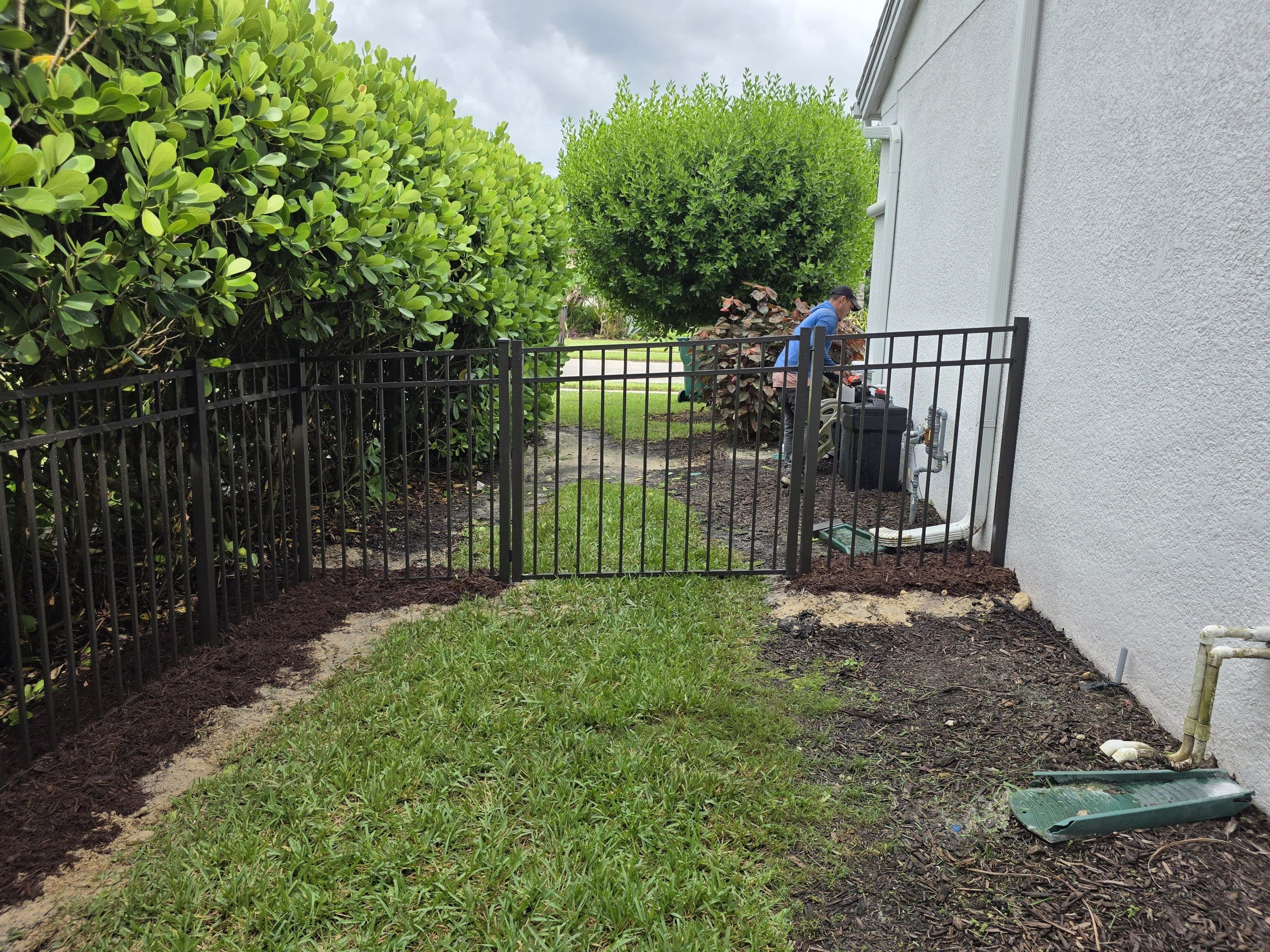 Black Aluminum Picket Fence and Gate Installation in Naples by True Fence LLC
